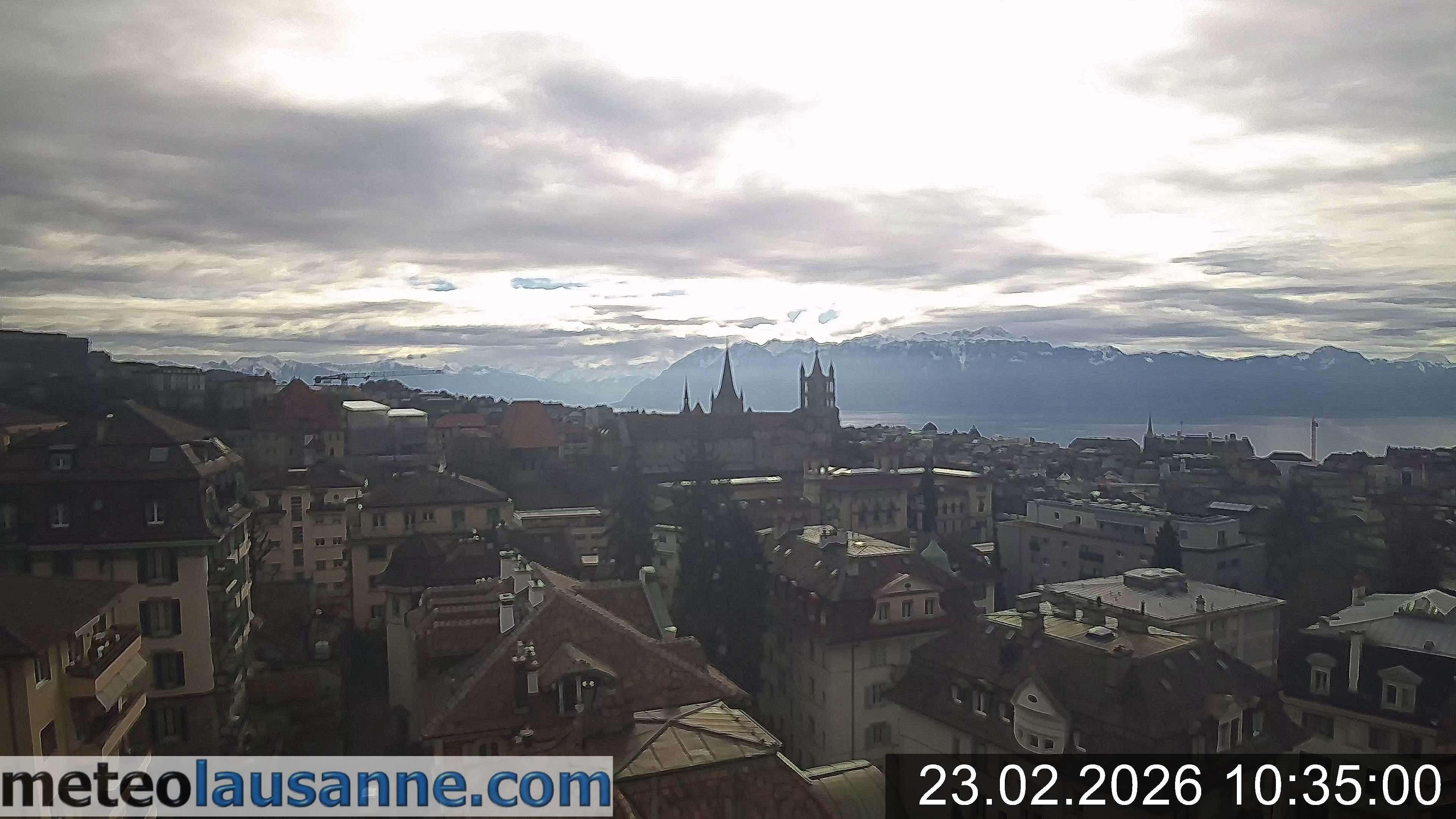 Archived image Webcam Lausanne - Lake Geneva