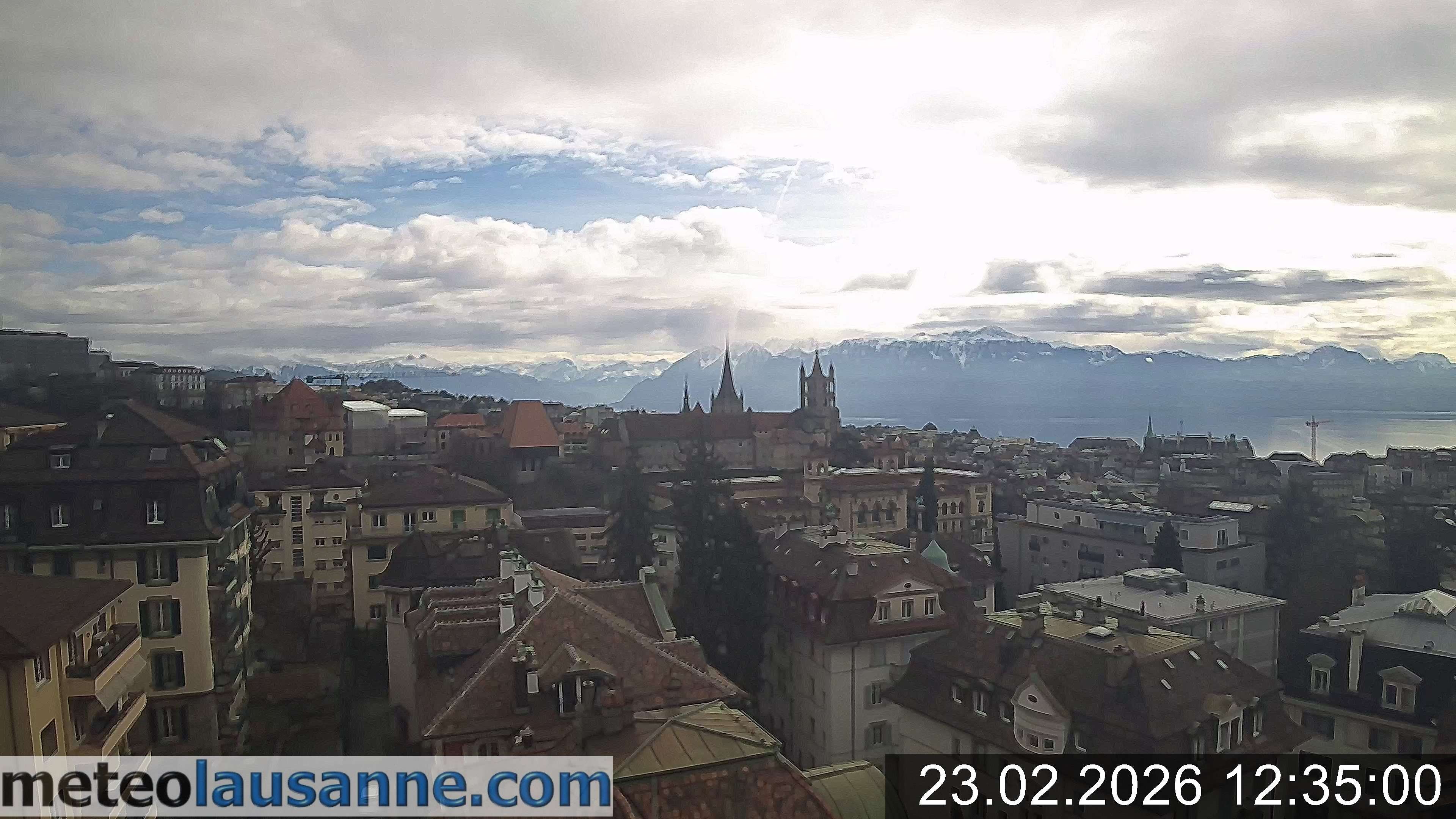 Archived image Webcam Lausanne - Lake Geneva