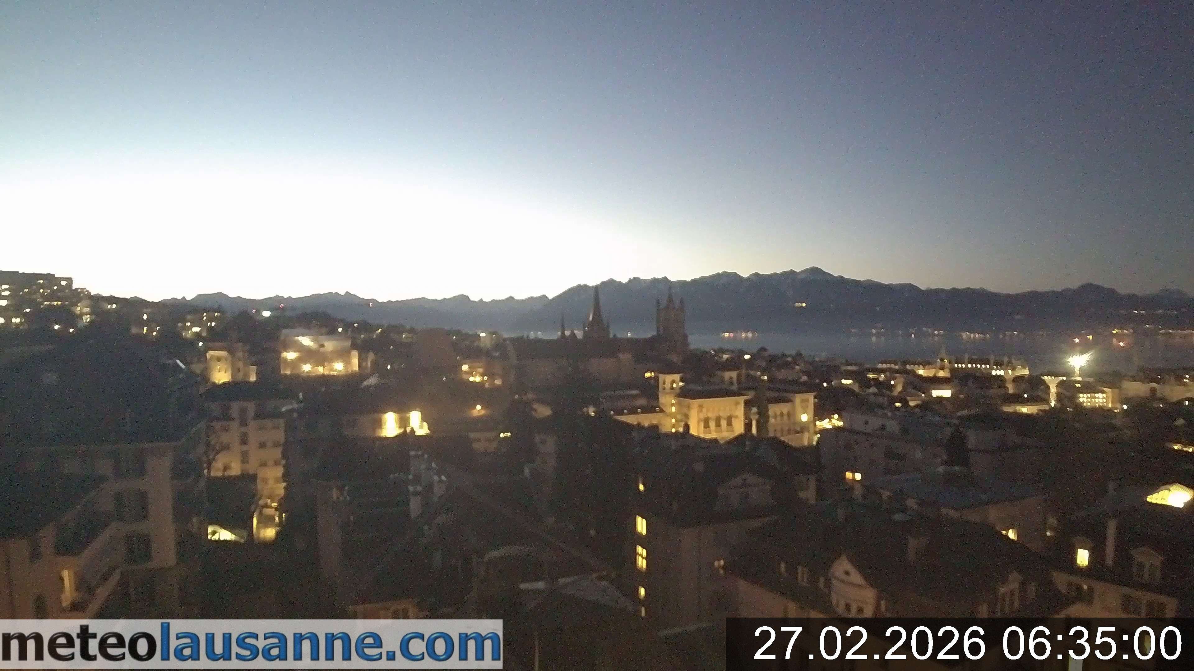 Archiv Foto Webcam Lausanne - Genfer See