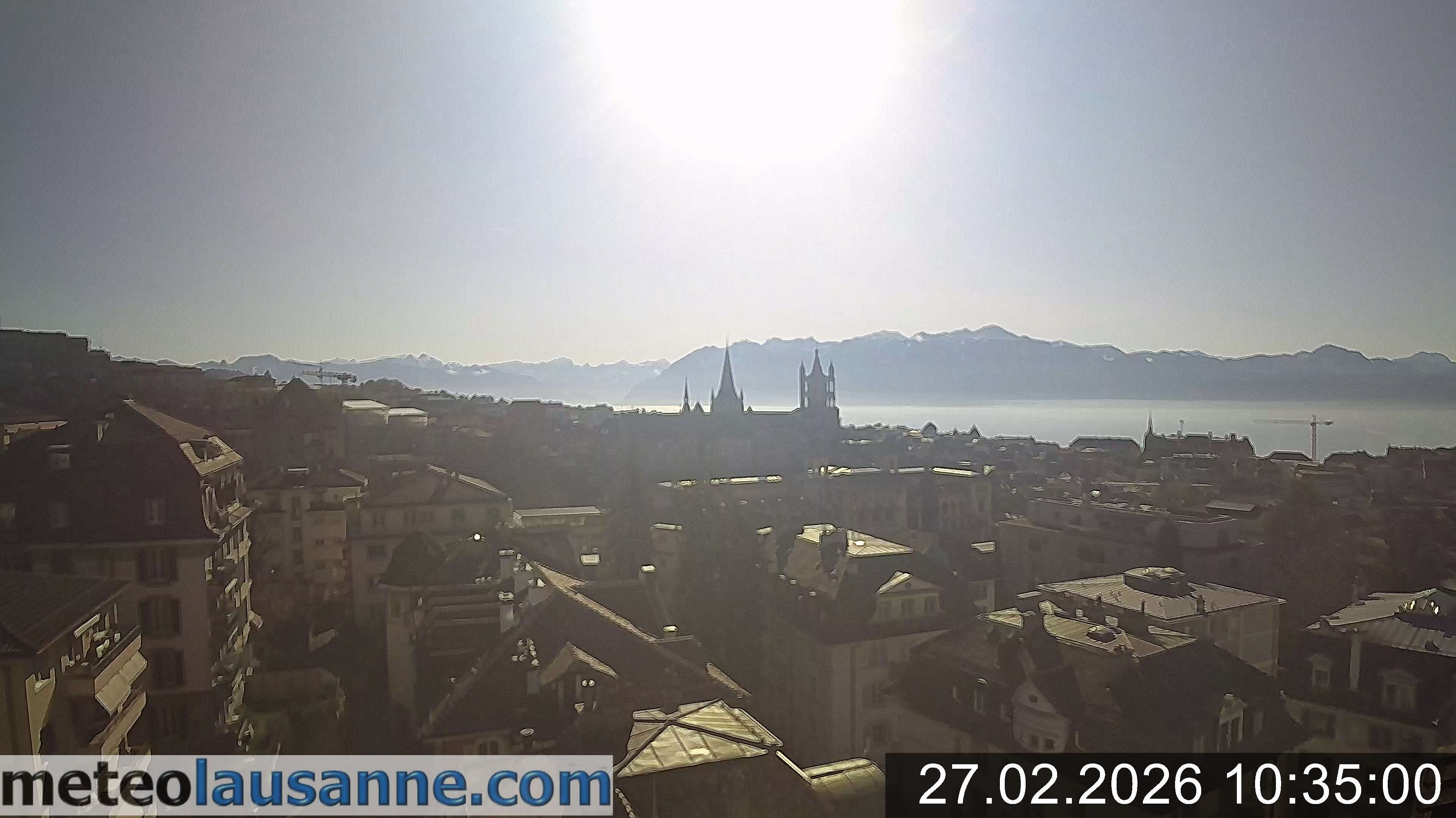 Archiv Foto Webcam Lausanne - Genfer See