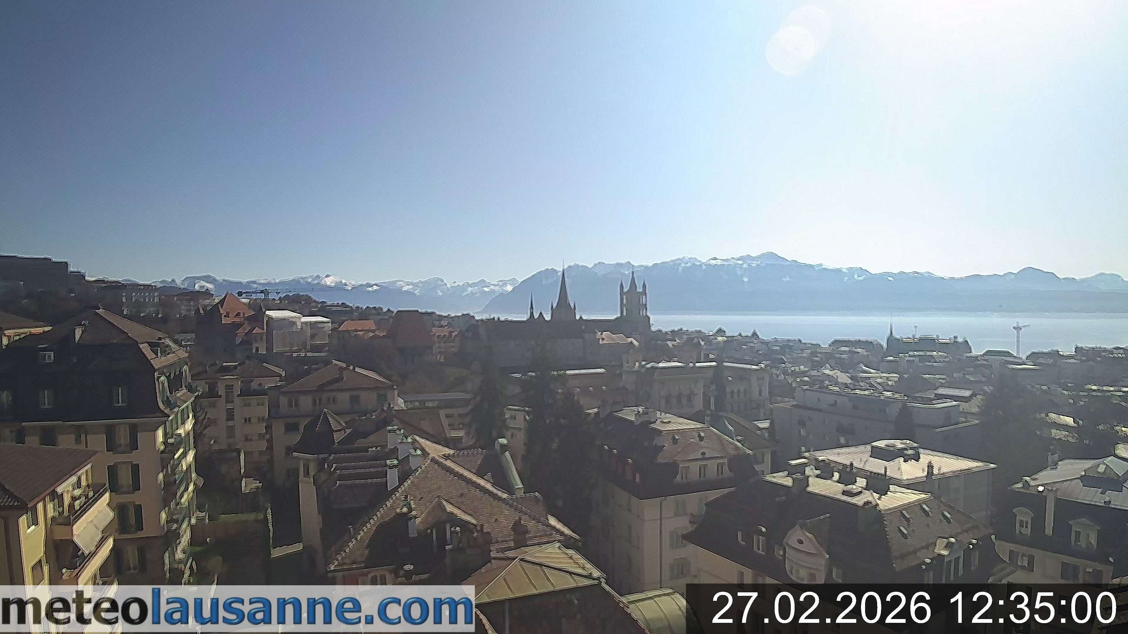 Archiv Foto Webcam Lausanne - Genfer See