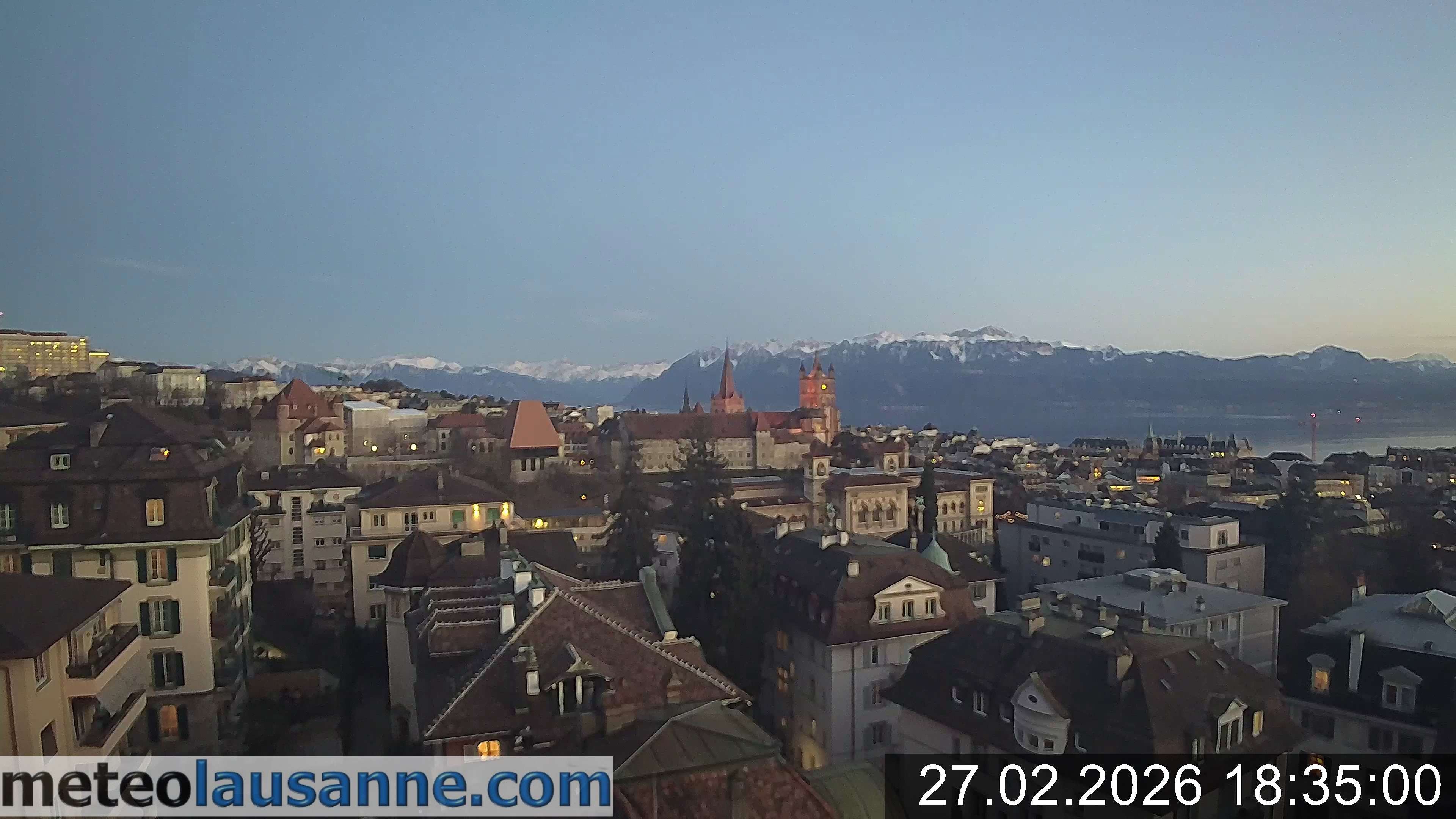 Archiv Foto Webcam Lausanne - Genfer See