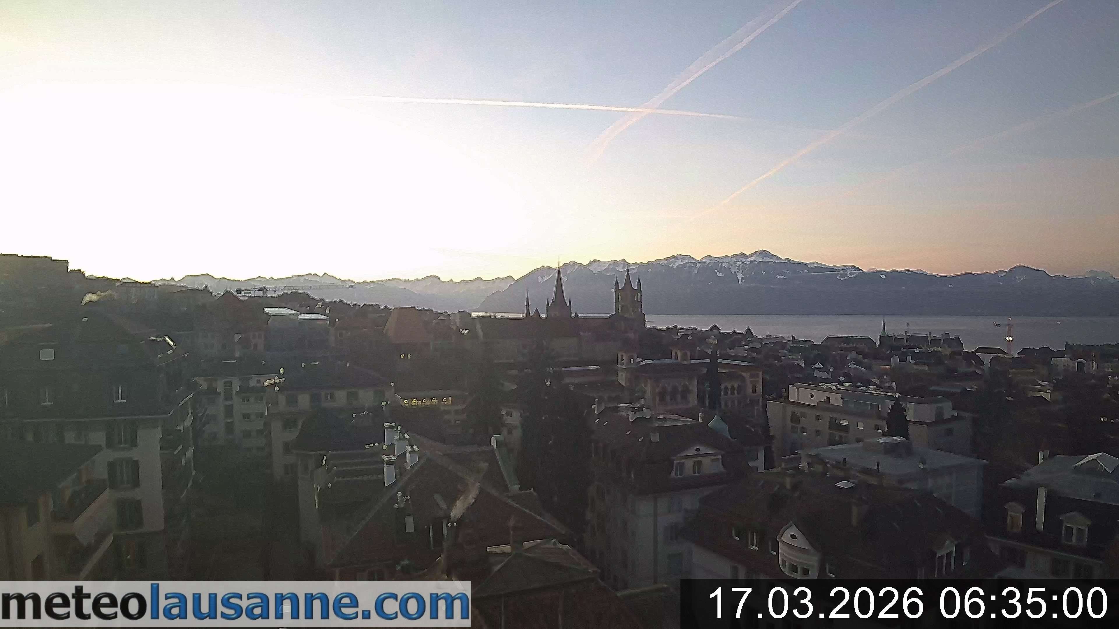 Archiv Foto Webcam Lausanne - Genfer See