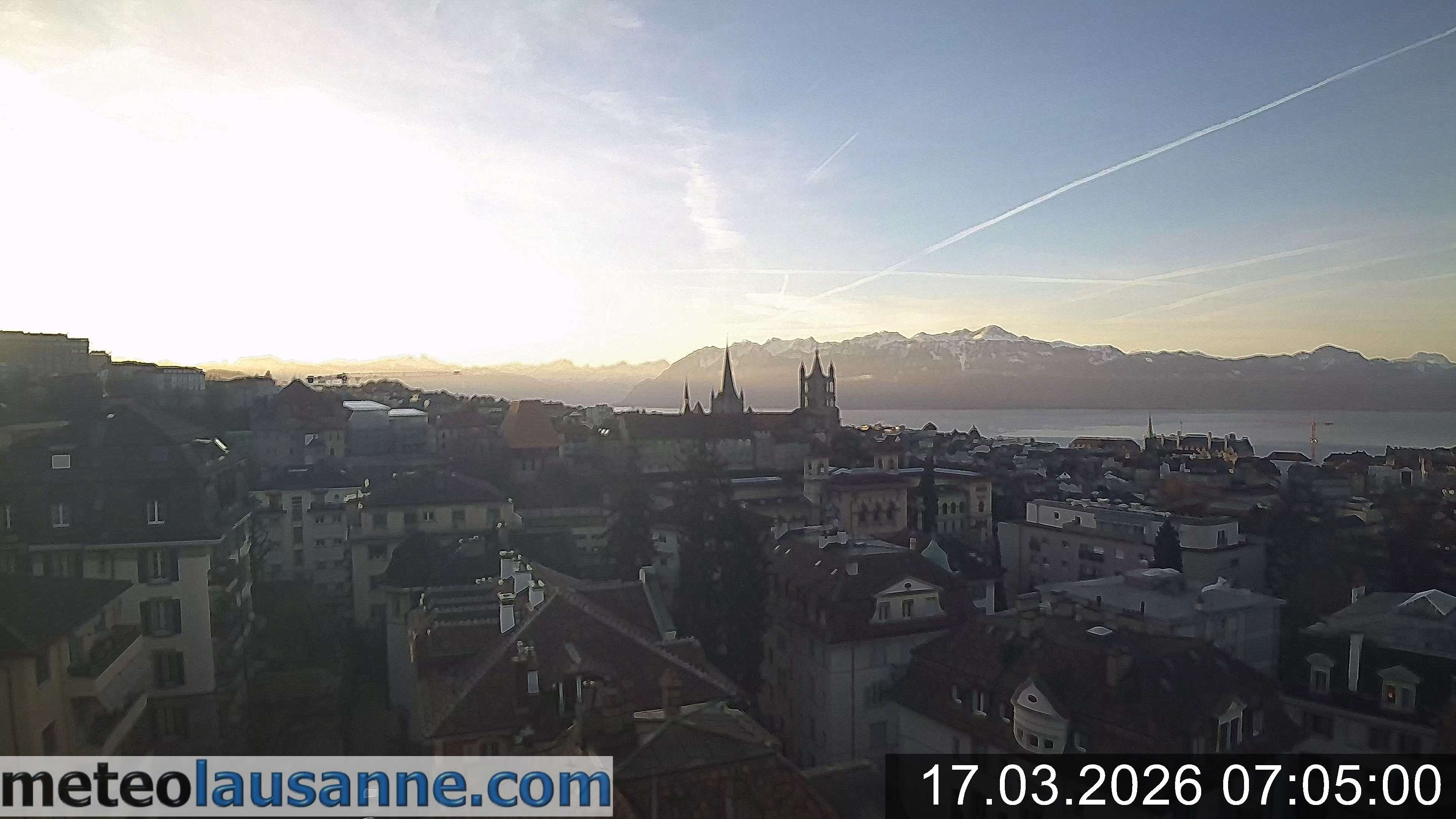 Archiv Foto Webcam Lausanne - Genfer See