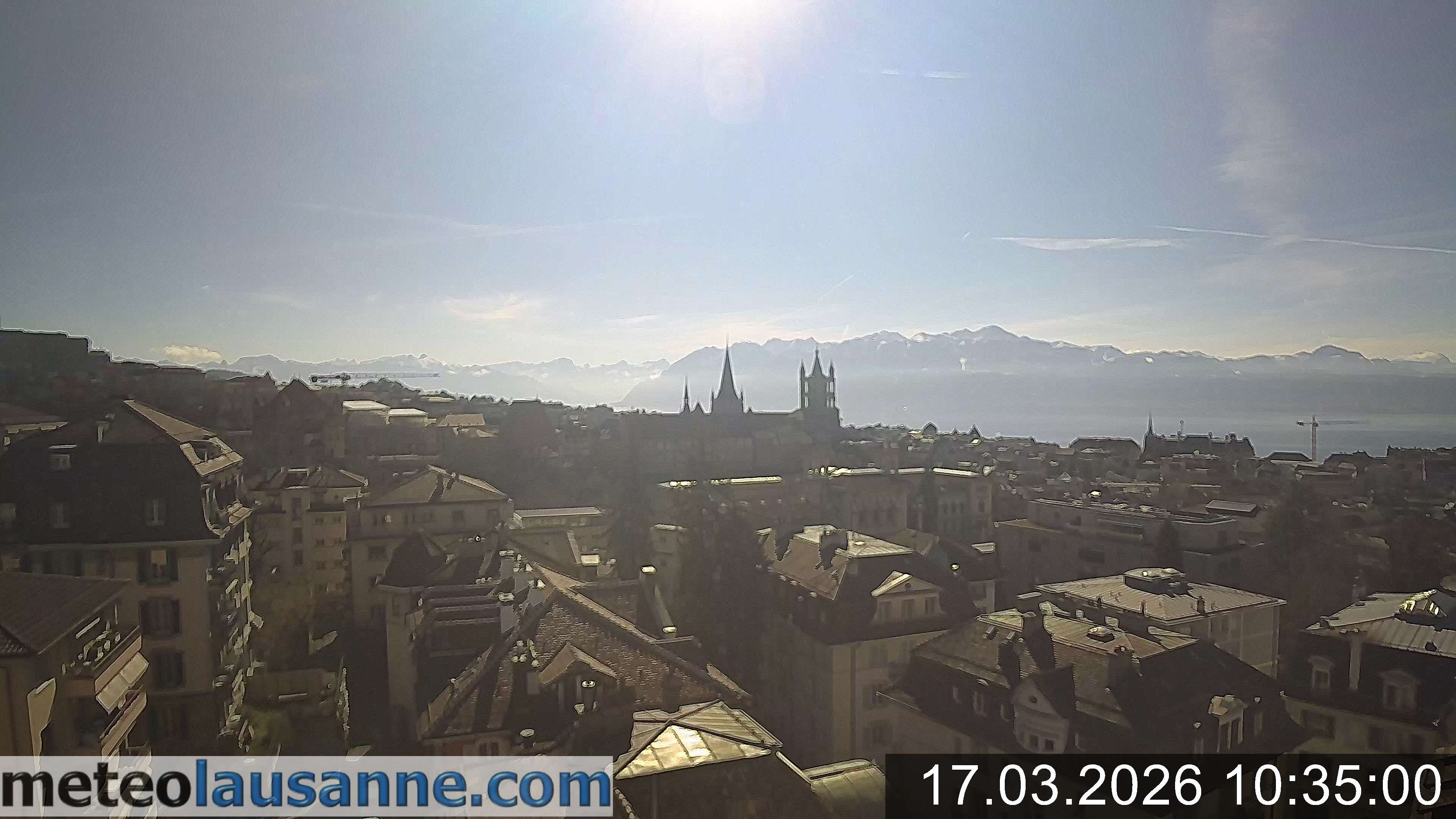 Archiv Foto Webcam Lausanne - Genfer See