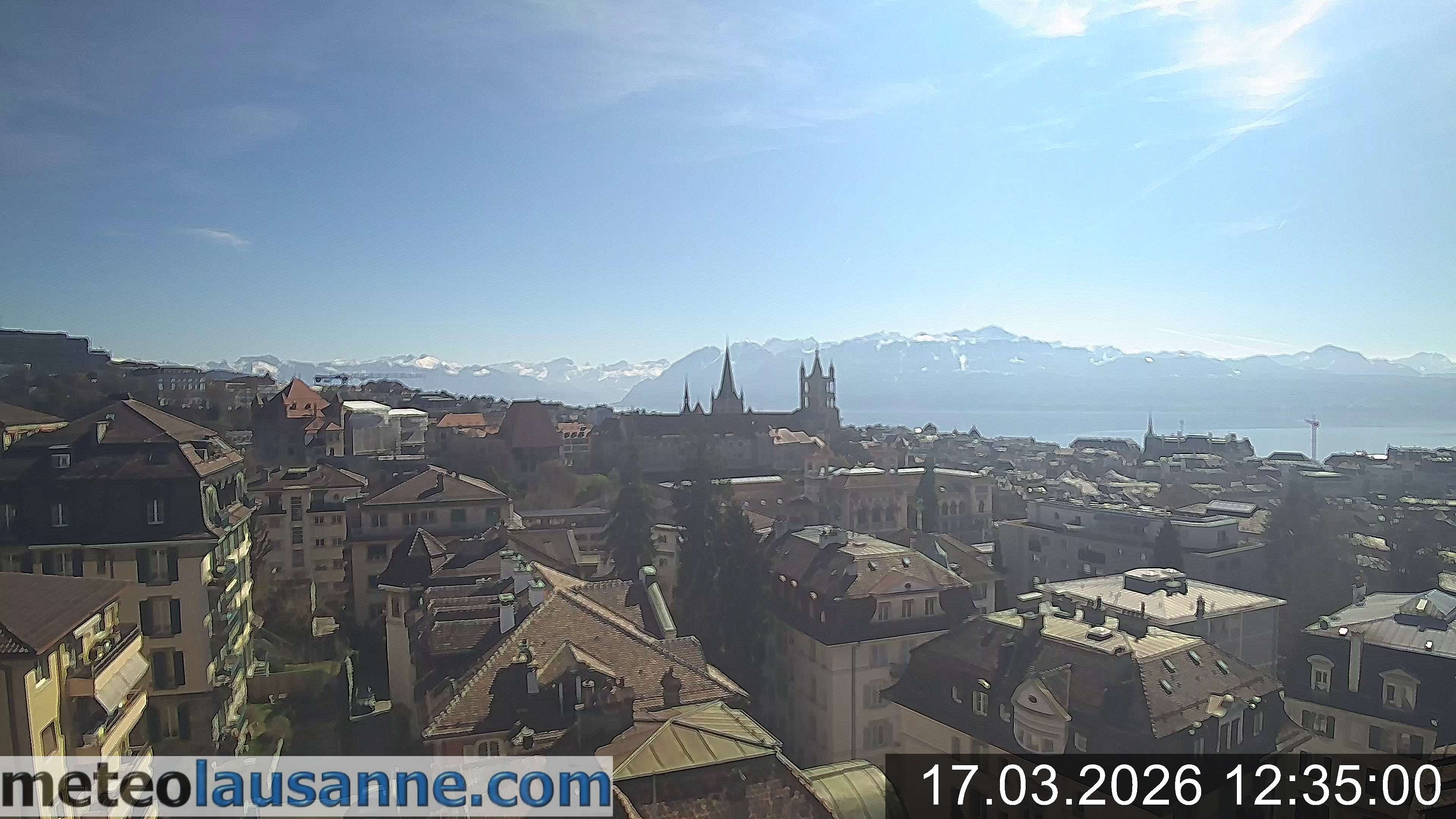 Archiv Foto Webcam Lausanne - Genfer See