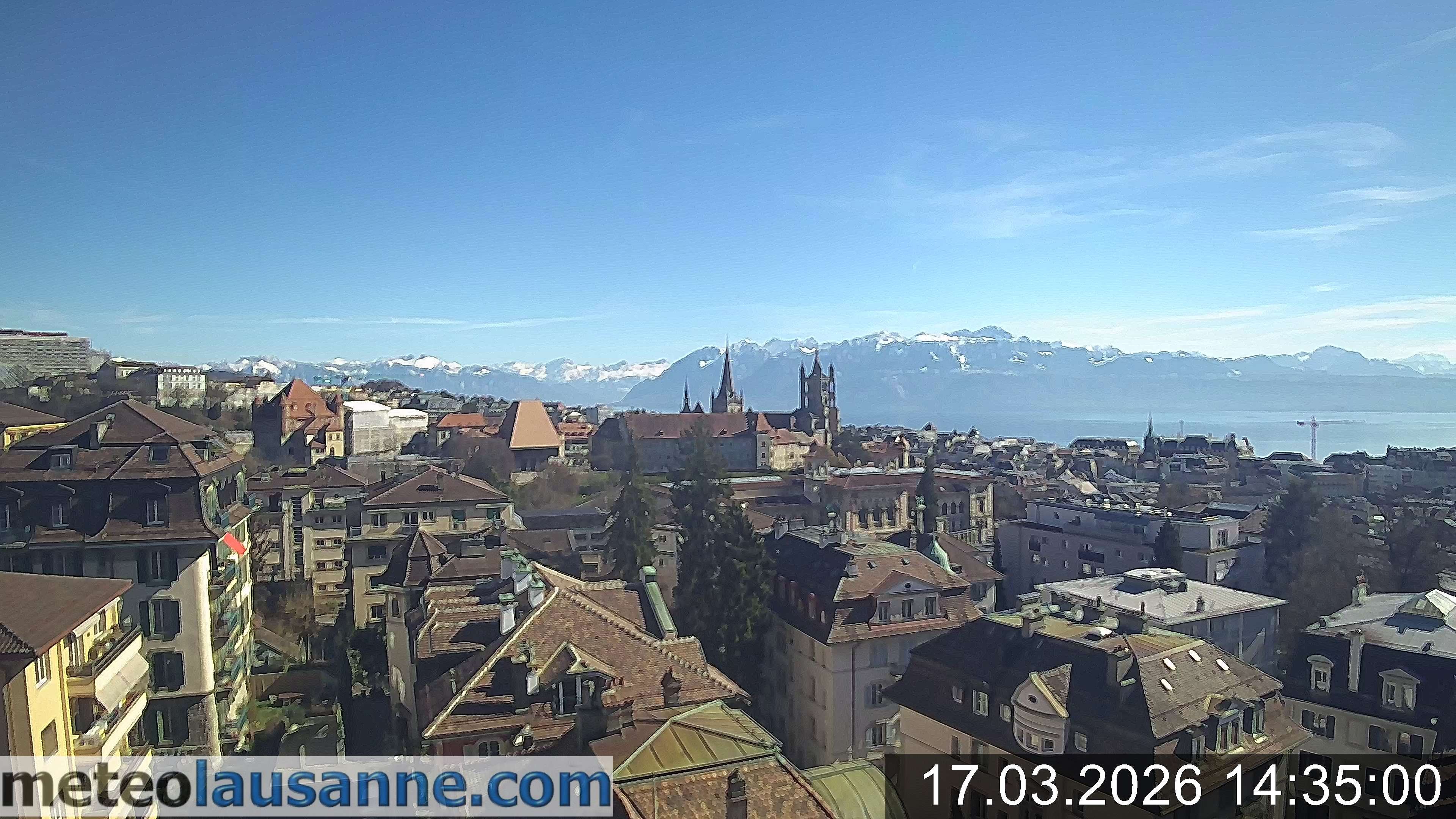 Archiv Foto Webcam Lausanne - Genfer See