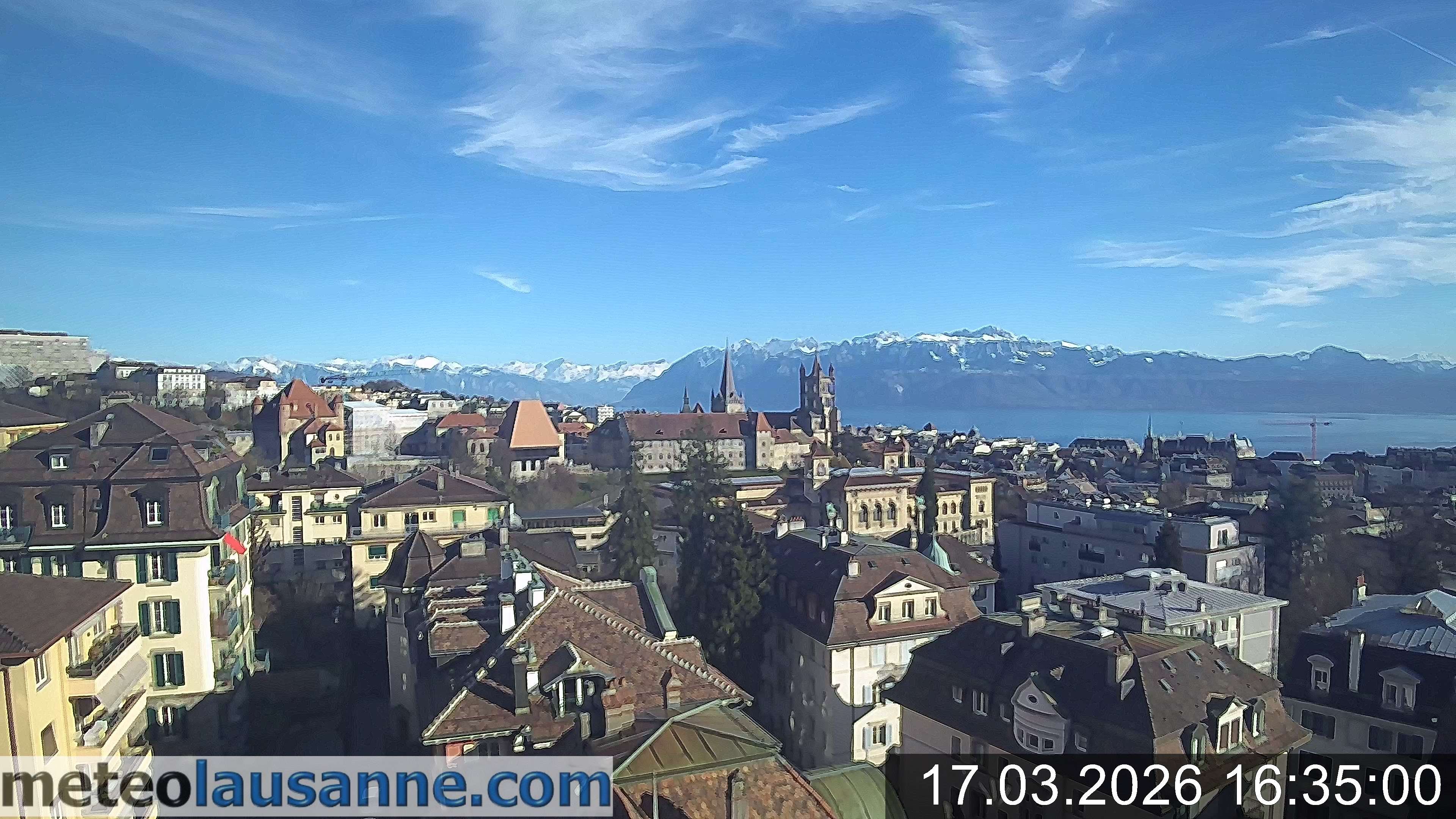 Archiv Foto Webcam Lausanne - Genfer See