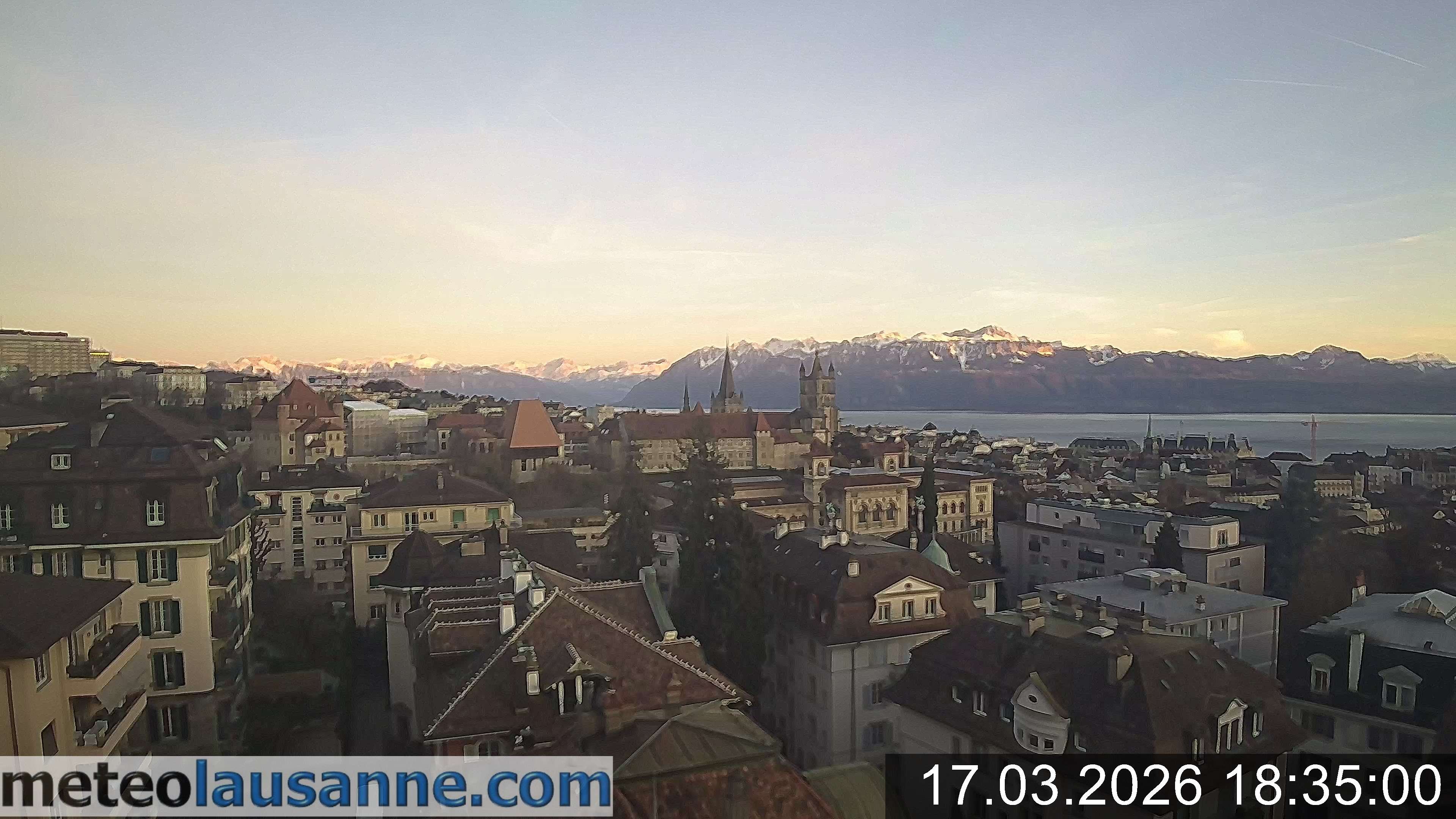 Archiv Foto Webcam Lausanne - Genfer See