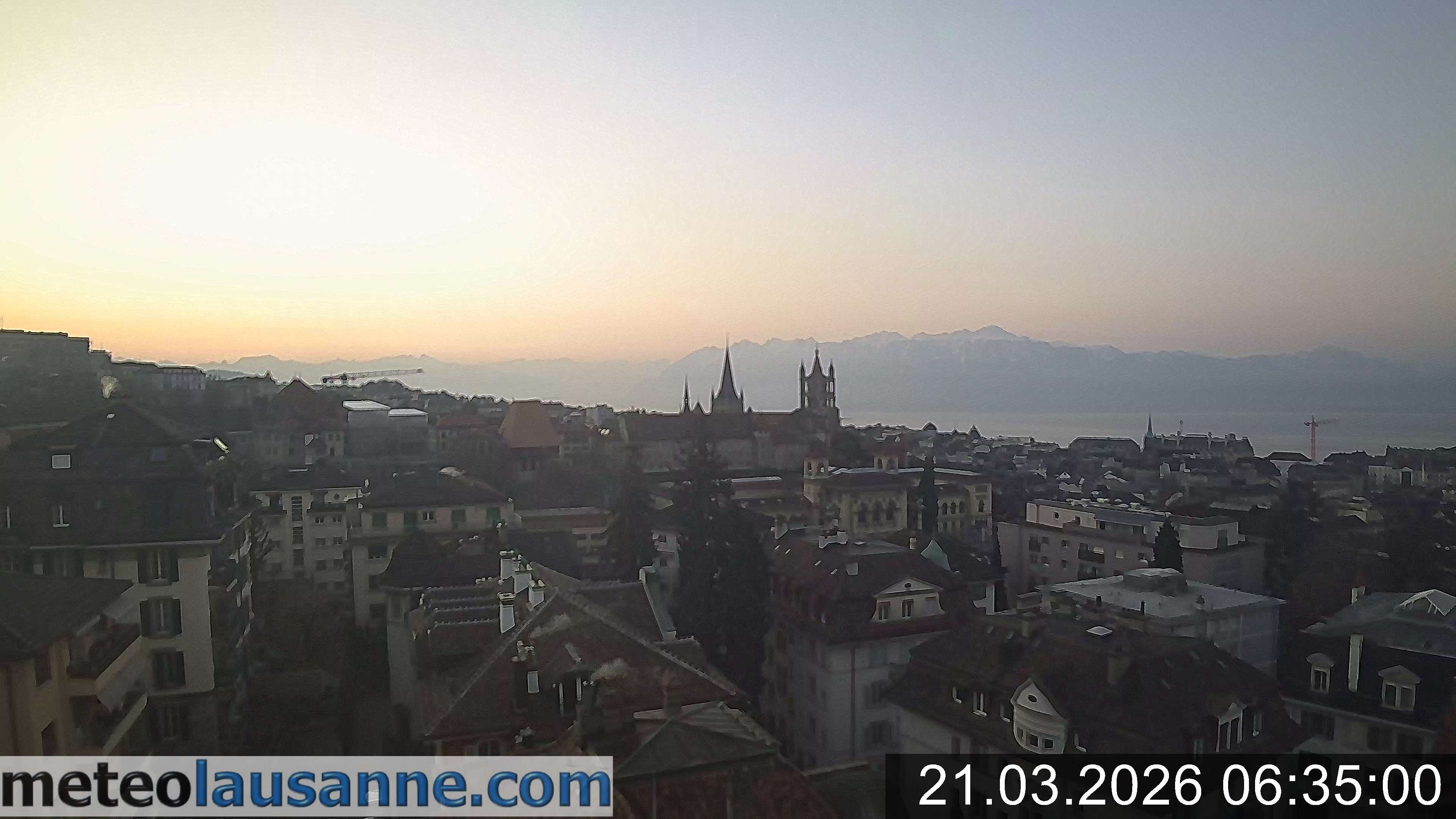Archiv Foto Webcam Lausanne - Genfer See