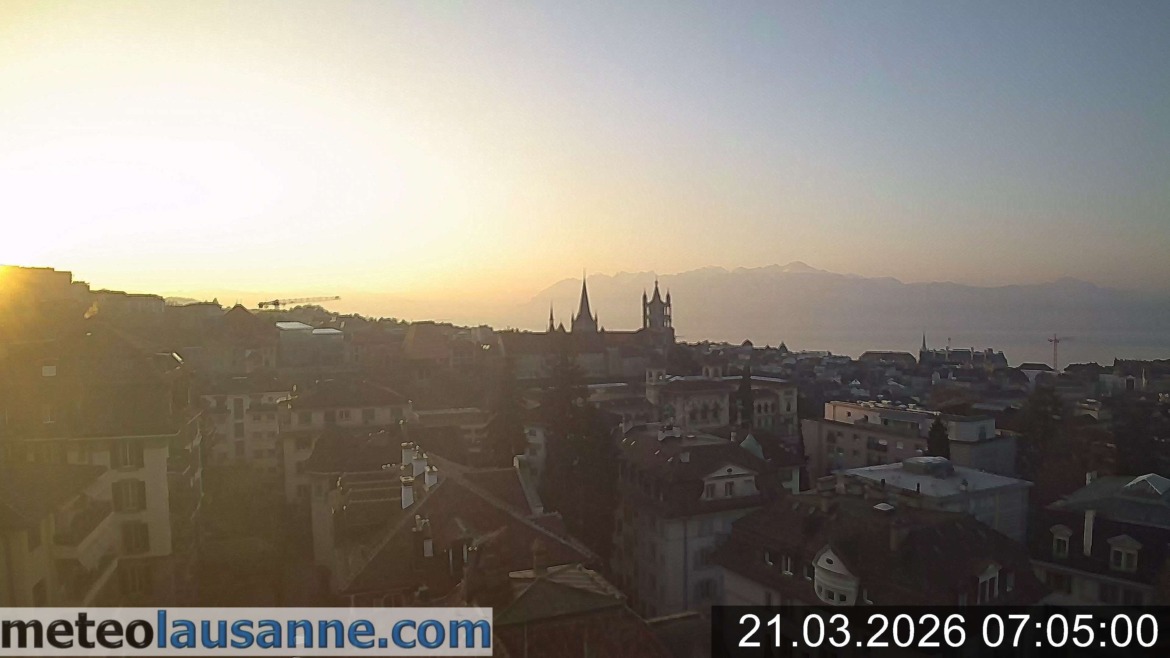 Archiv Foto Webcam Lausanne - Genfer See