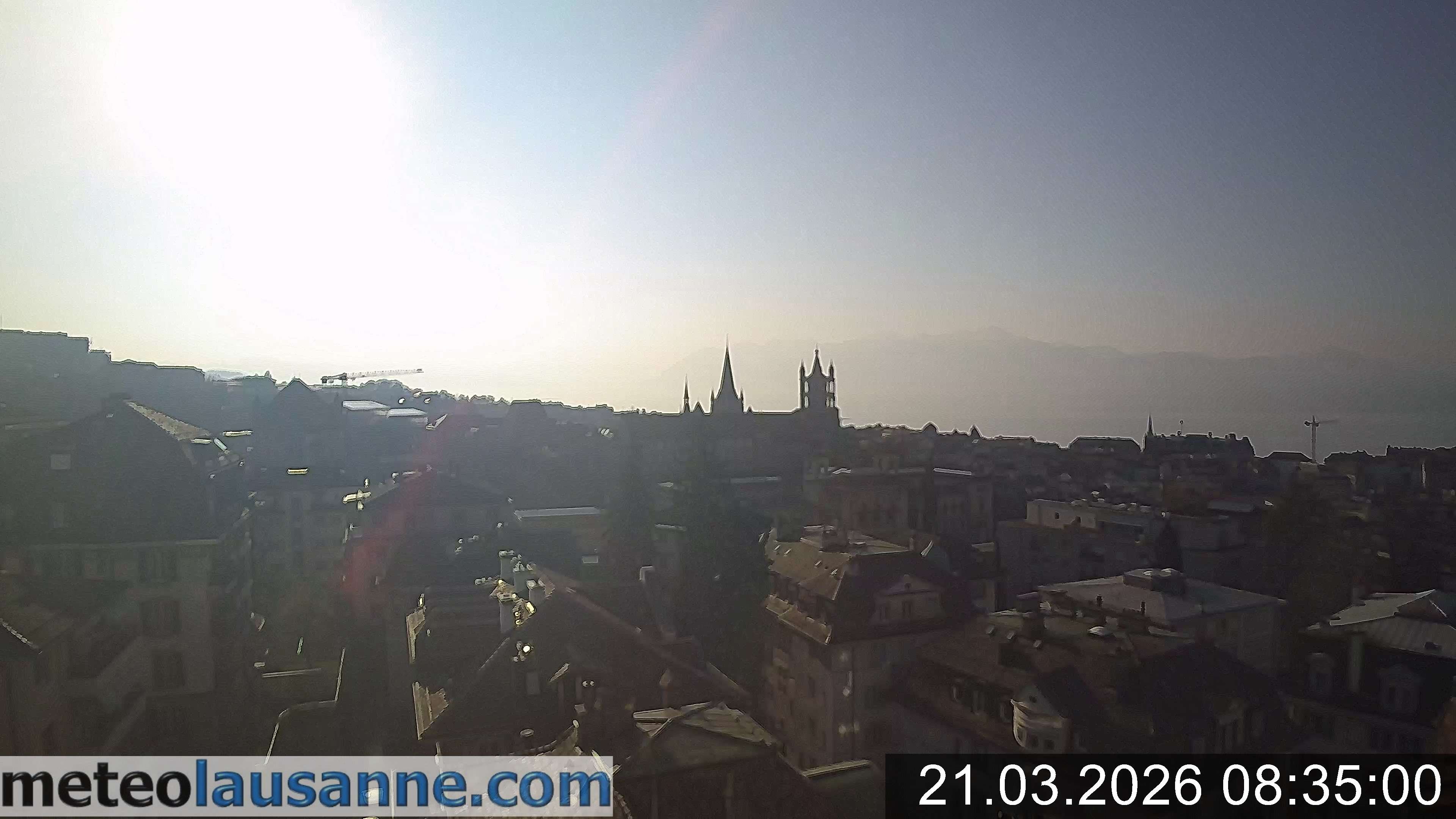 Archiv Foto Webcam Lausanne - Genfer See