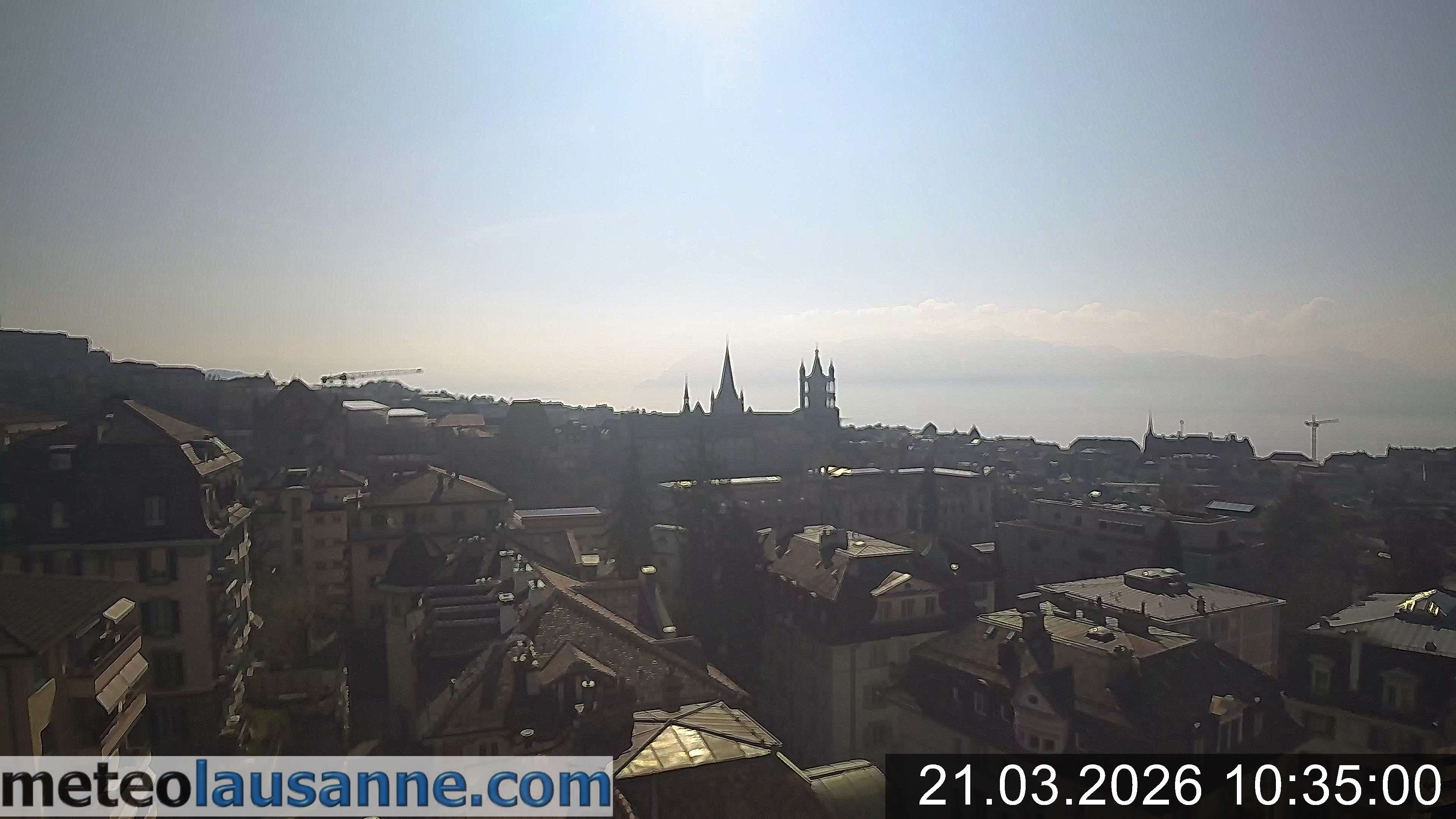 Archiv Foto Webcam Lausanne - Genfer See