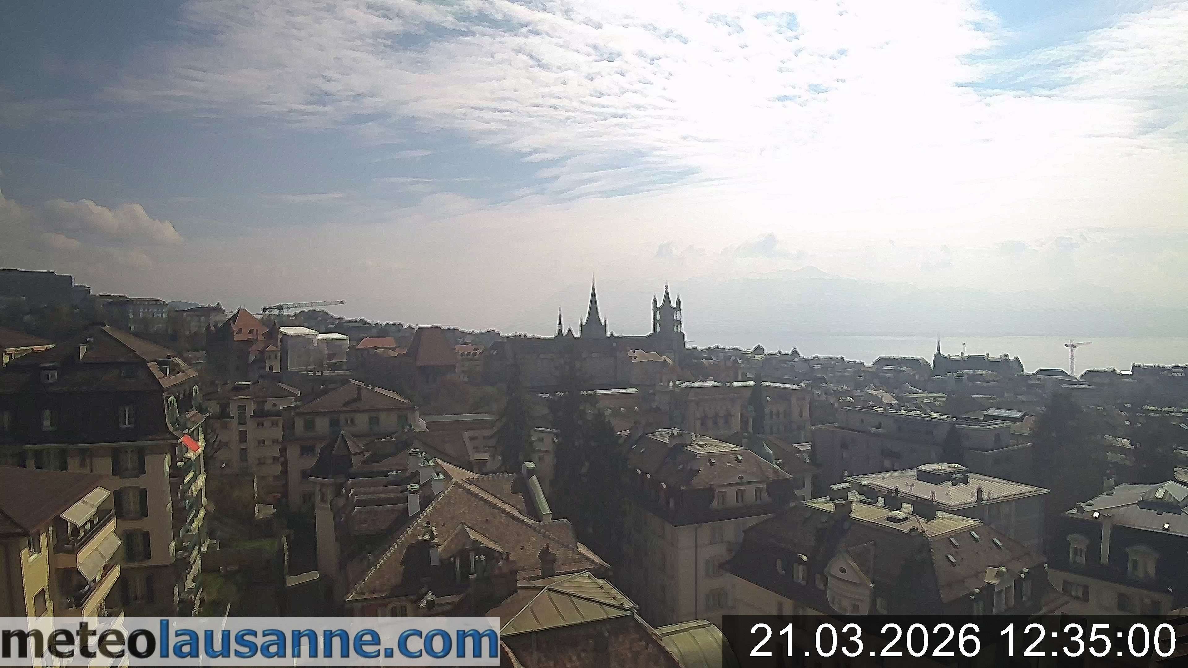 Archiv Foto Webcam Lausanne - Genfer See