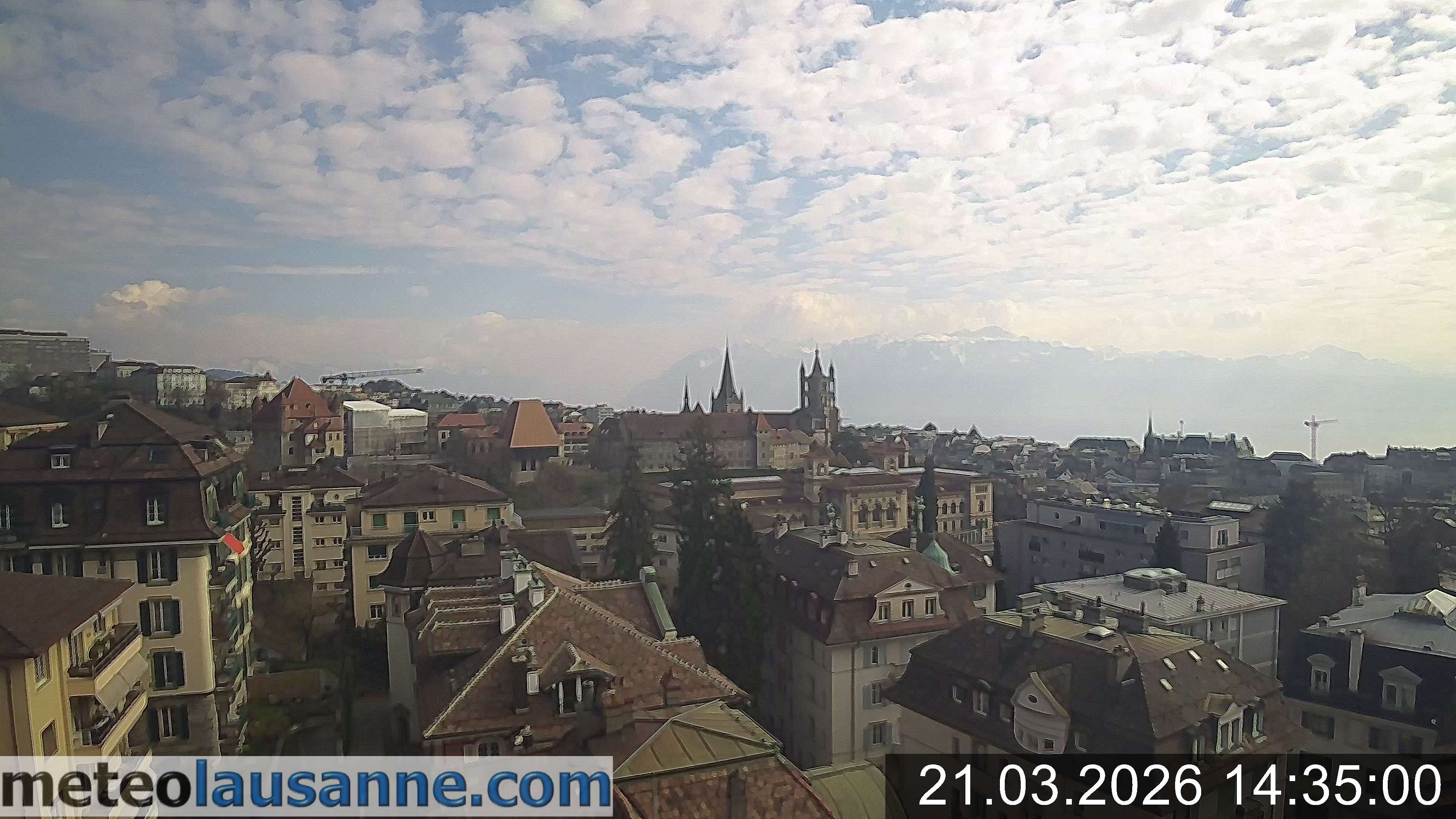 Archiv Foto Webcam Lausanne - Genfer See