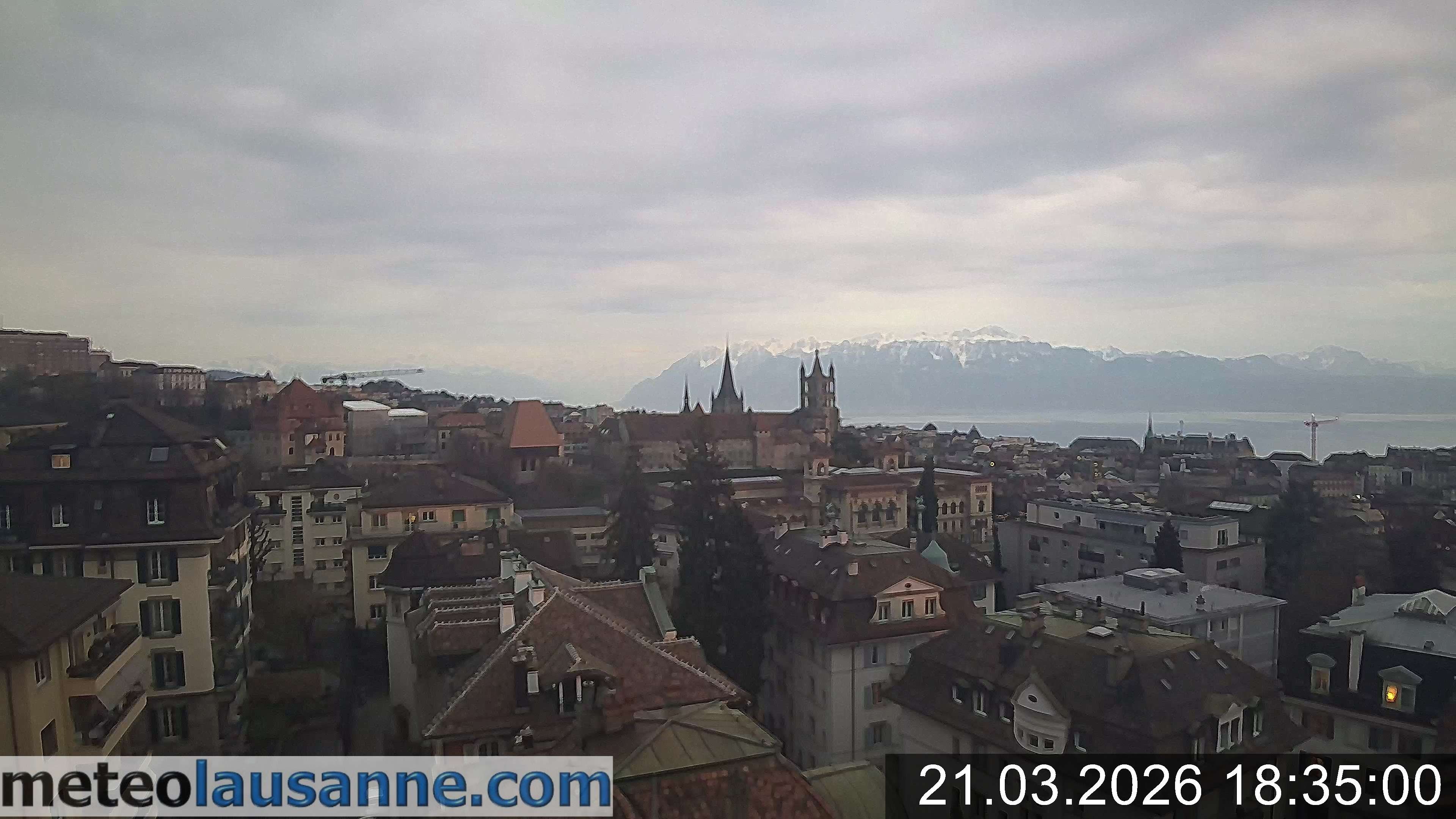 Archiv Foto Webcam Lausanne - Genfer See