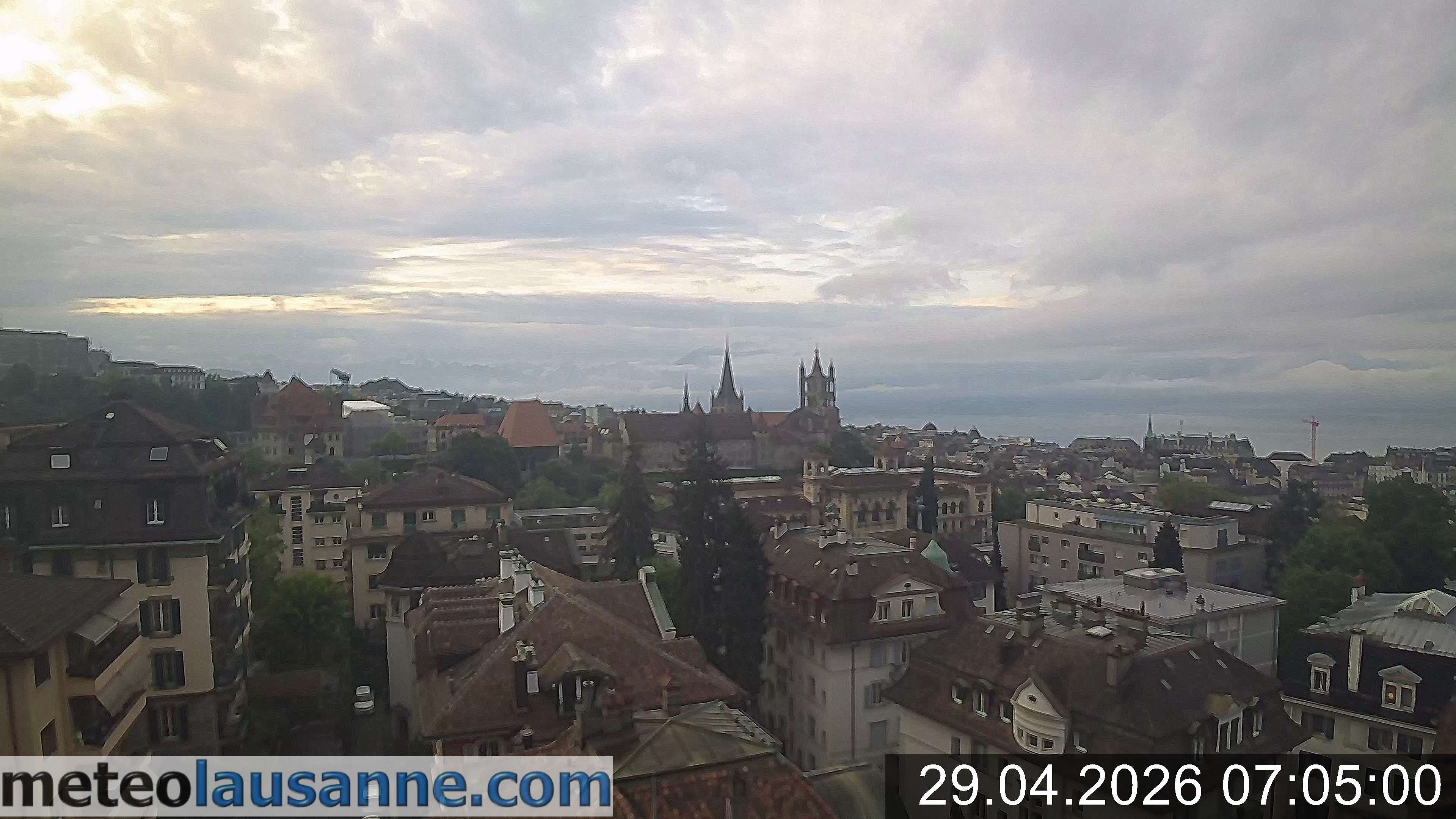 Archiv Foto Webcam Lausanne - Genfer See