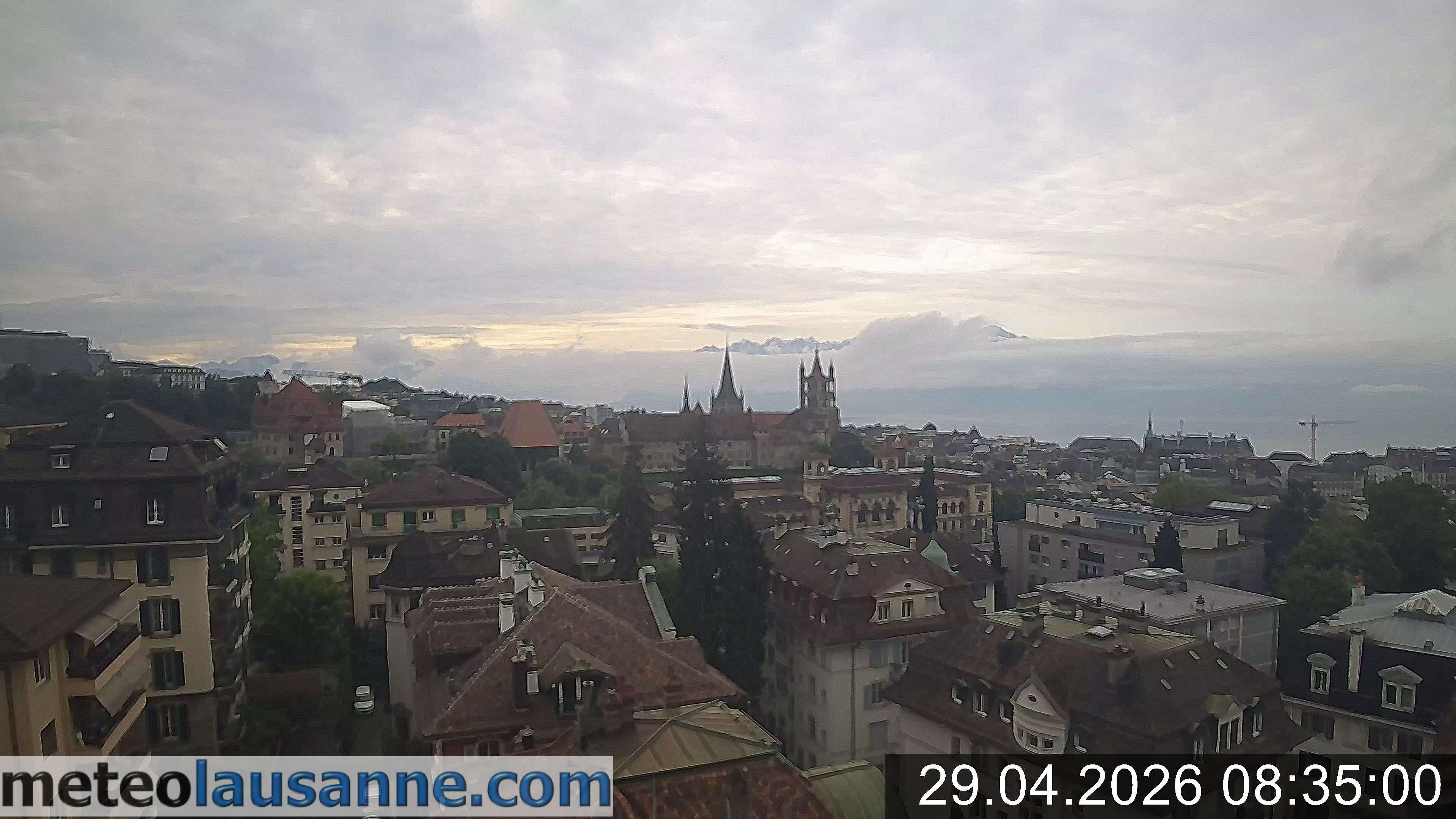 Archiv Foto Webcam Lausanne - Genfer See