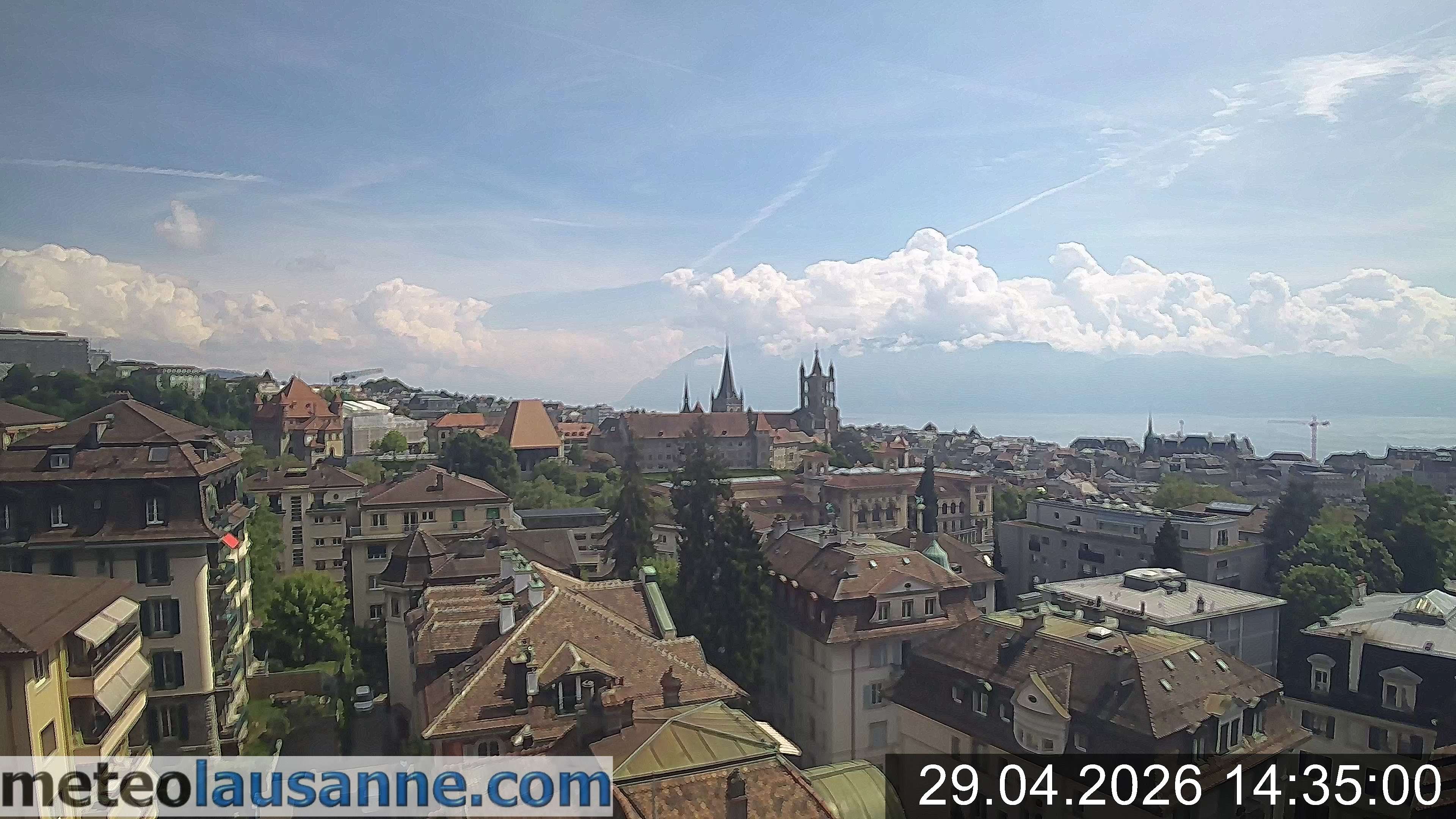 Archiv Foto Webcam Lausanne - Genfer See