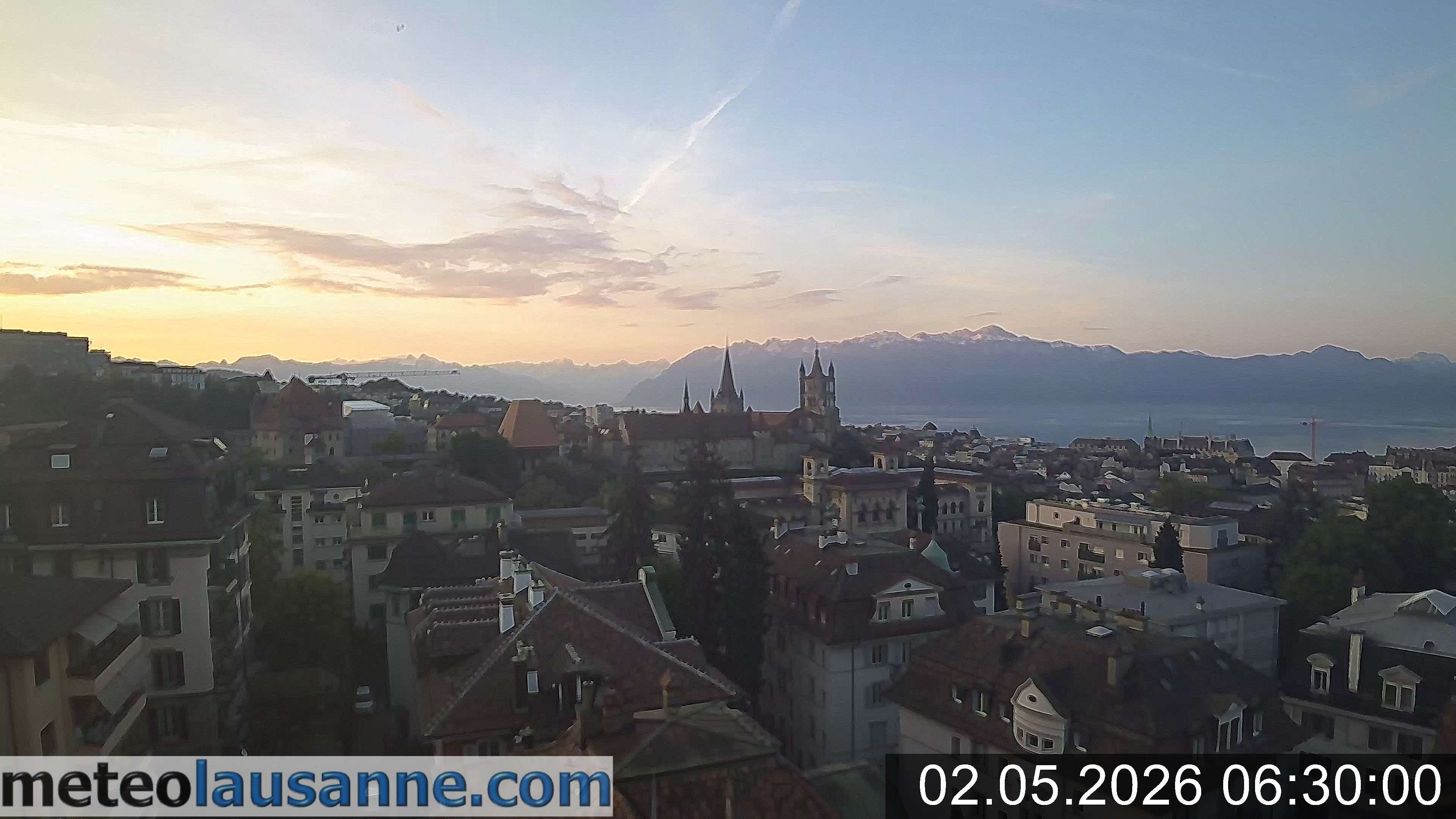 Archived image Webcam Lausanne - Lake Geneva