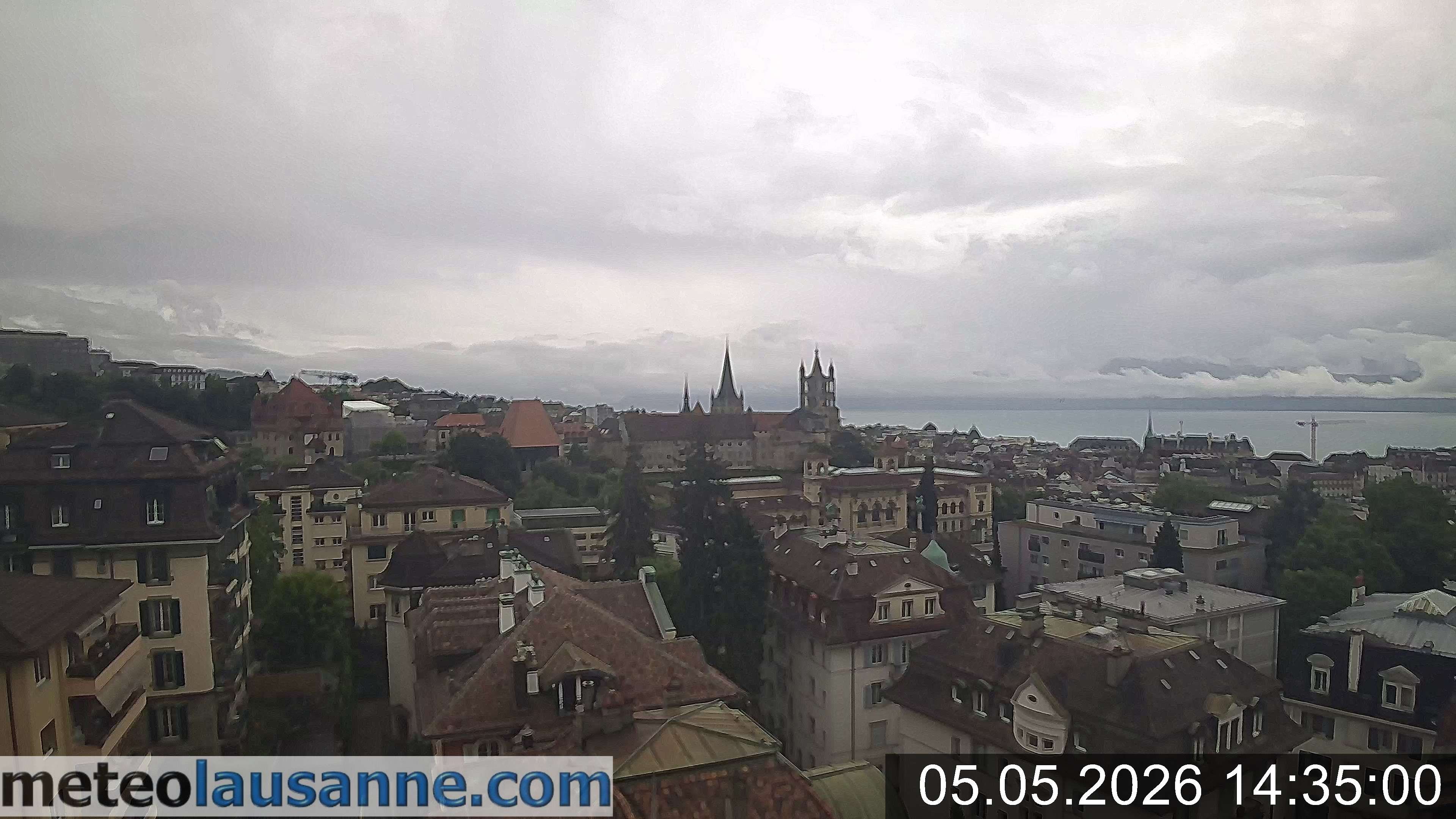 Archiv Foto Webcam Lausanne - Genfer See