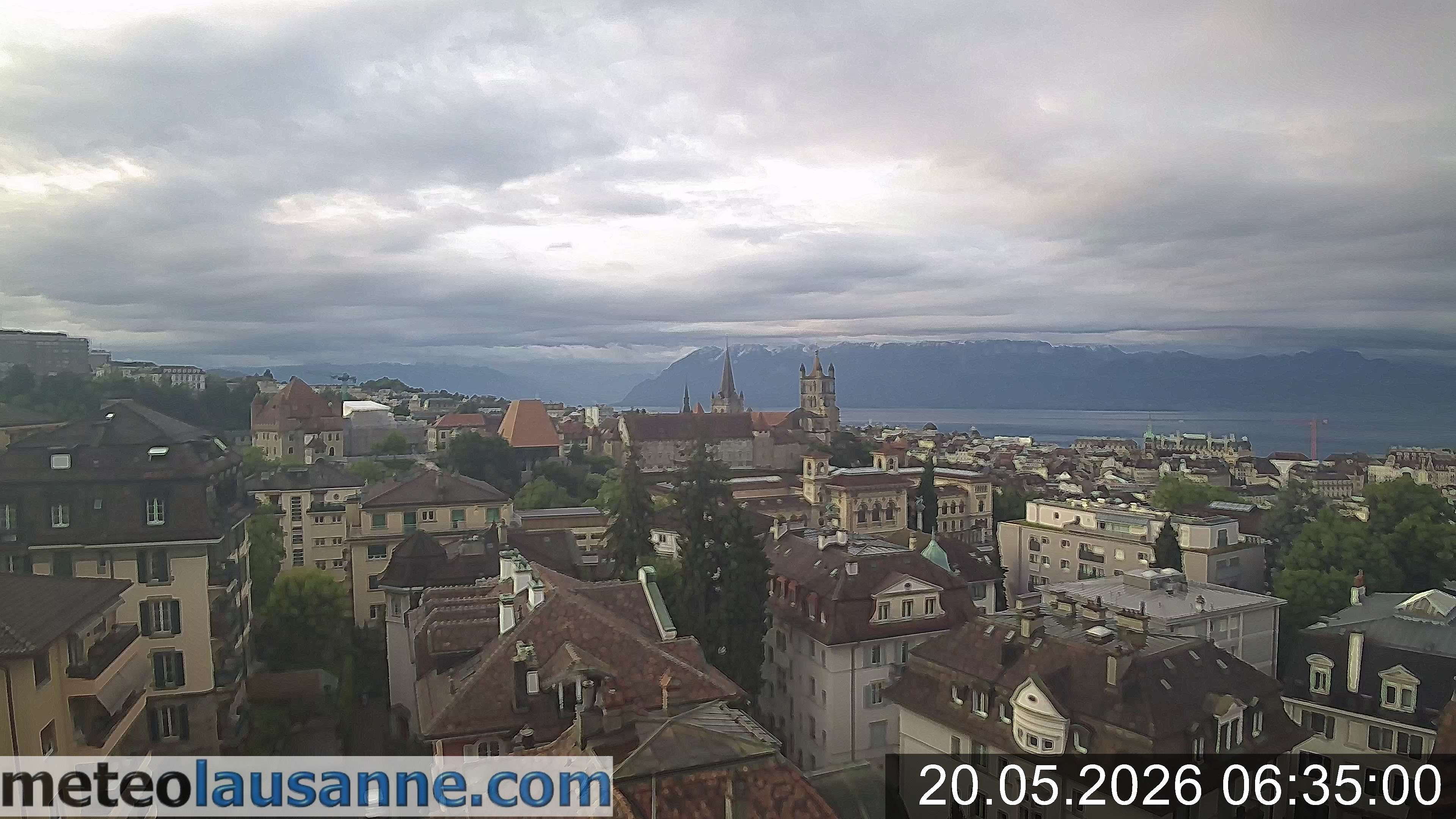 Archiv Foto Webcam Lausanne - Genfer See