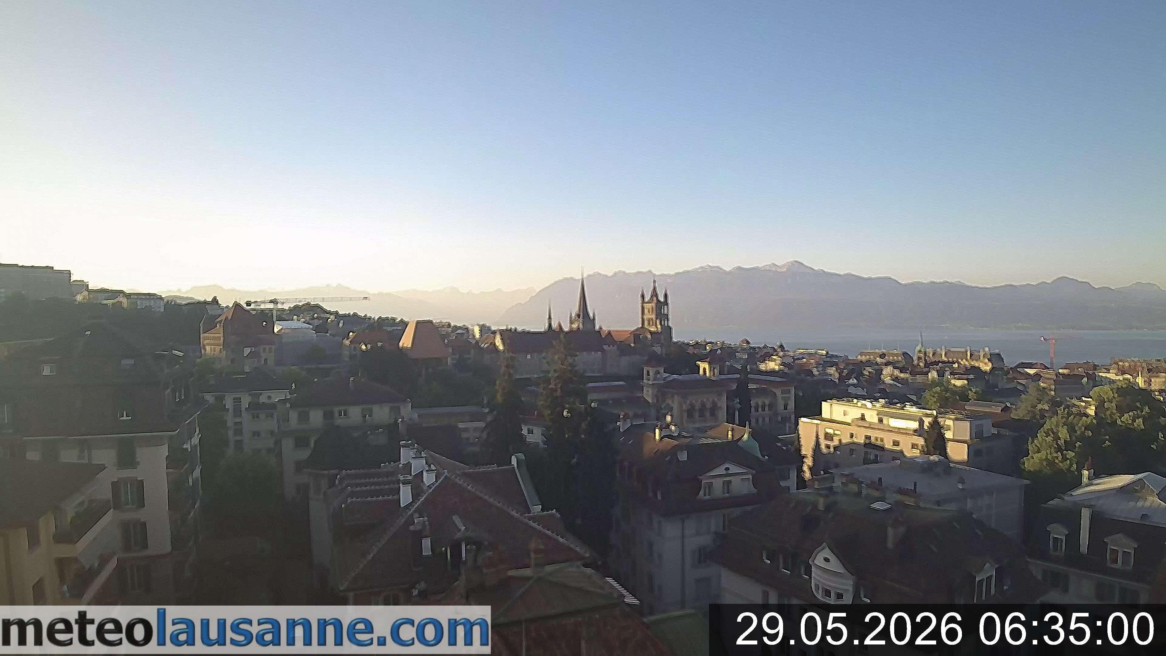 Archiv Foto Webcam Lausanne - Genfer See