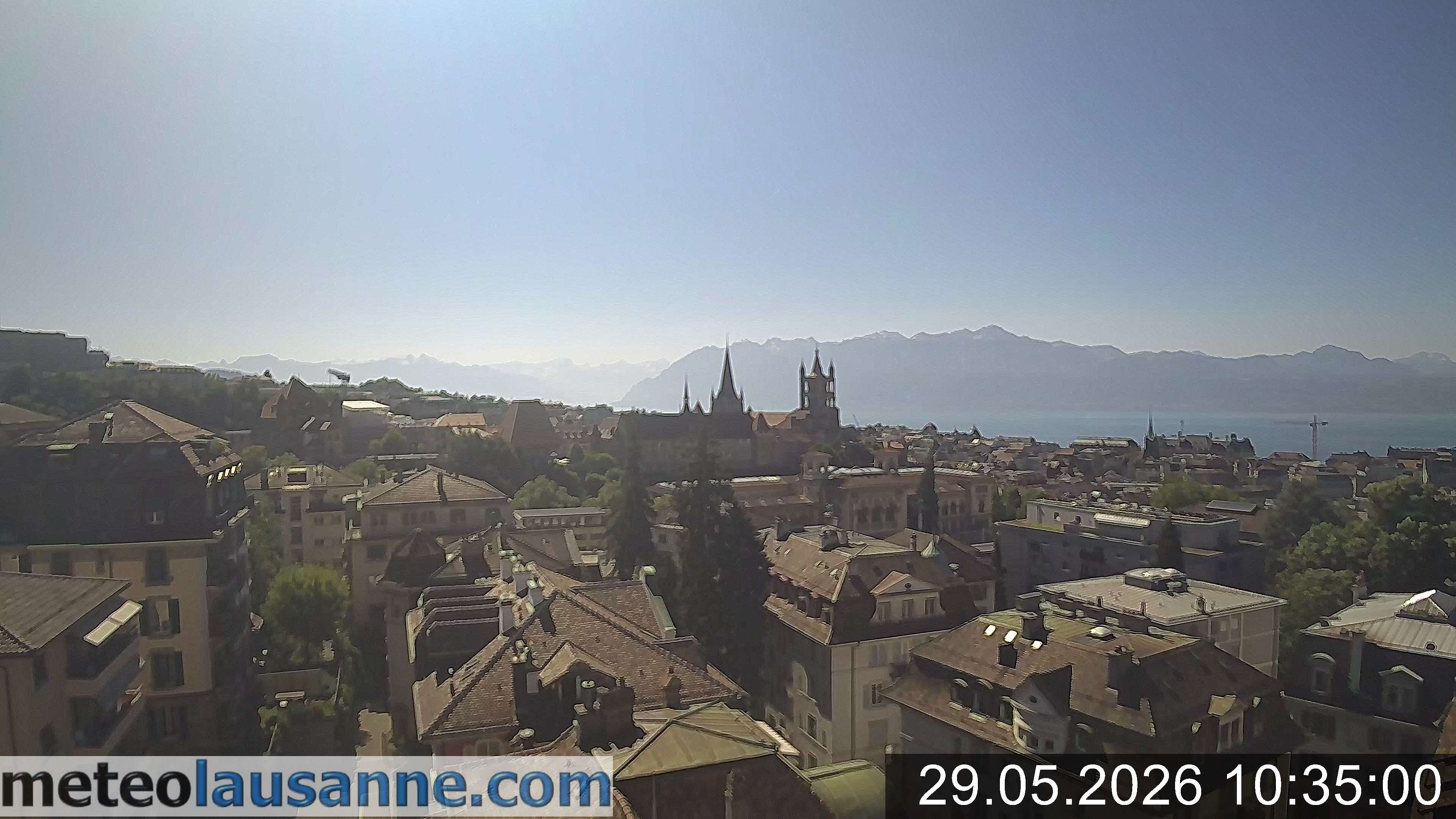 Archiv Foto Webcam Lausanne - Genfer See