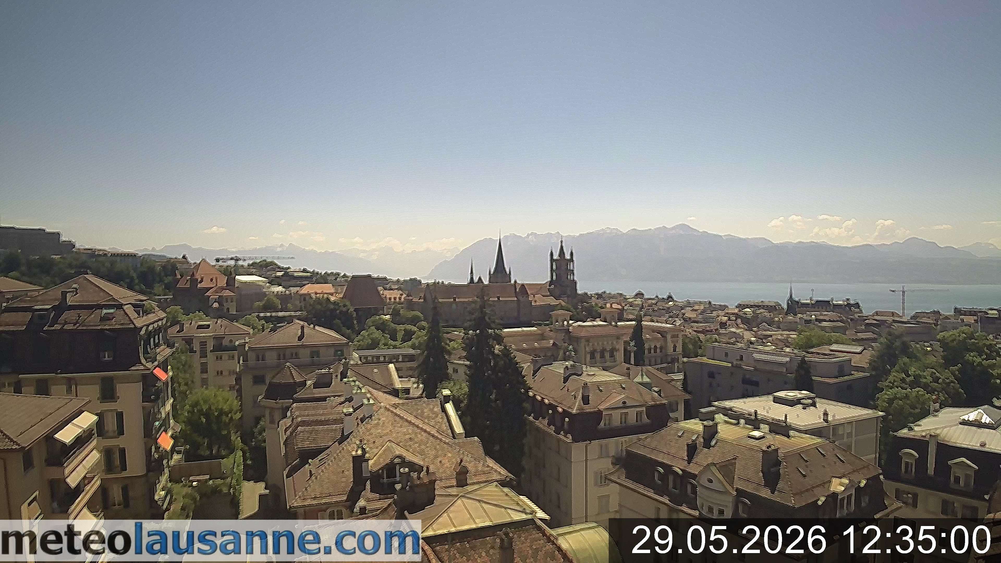 Archiv Foto Webcam Lausanne - Genfer See