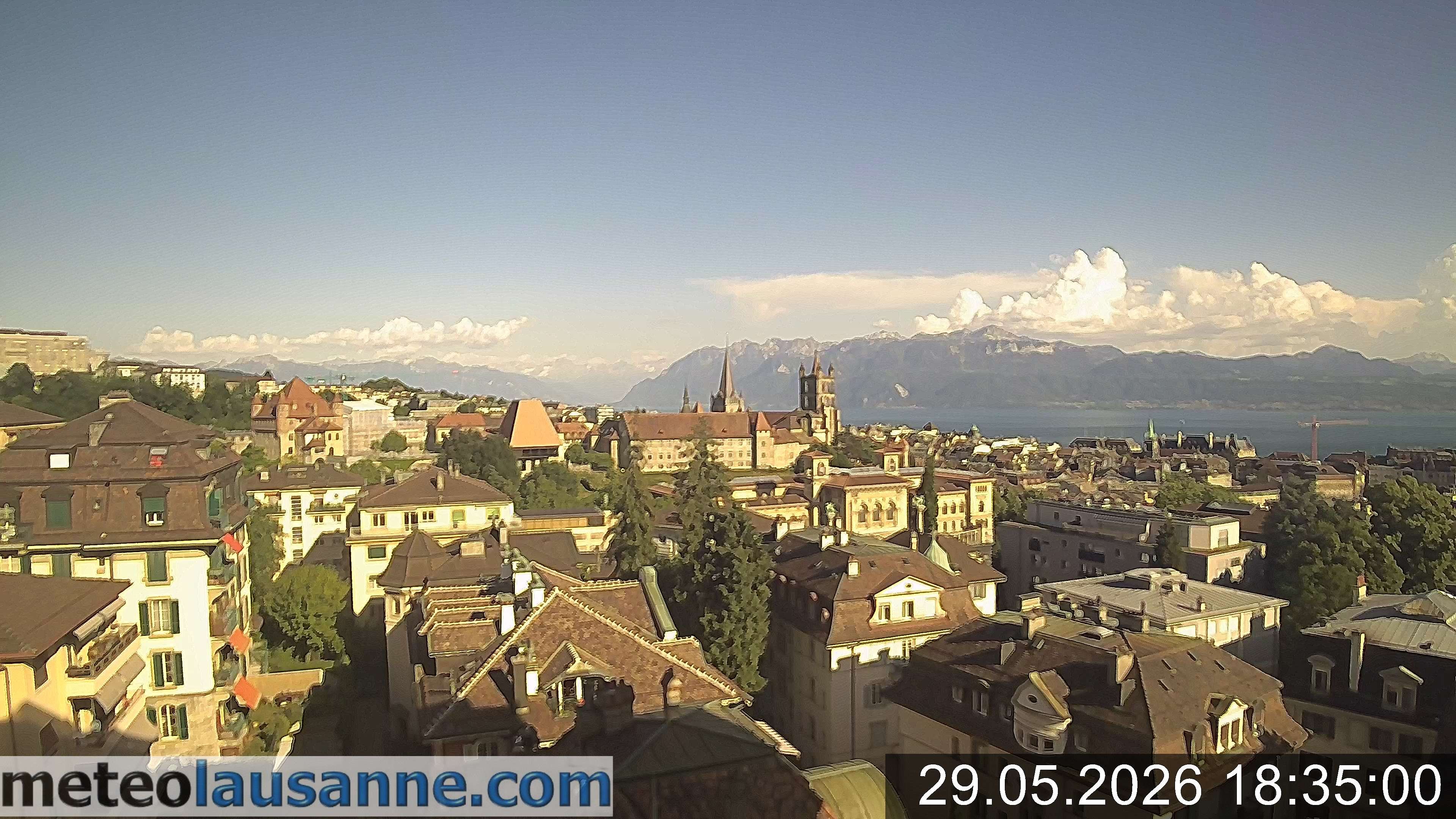 Archiv Foto Webcam Lausanne - Genfer See