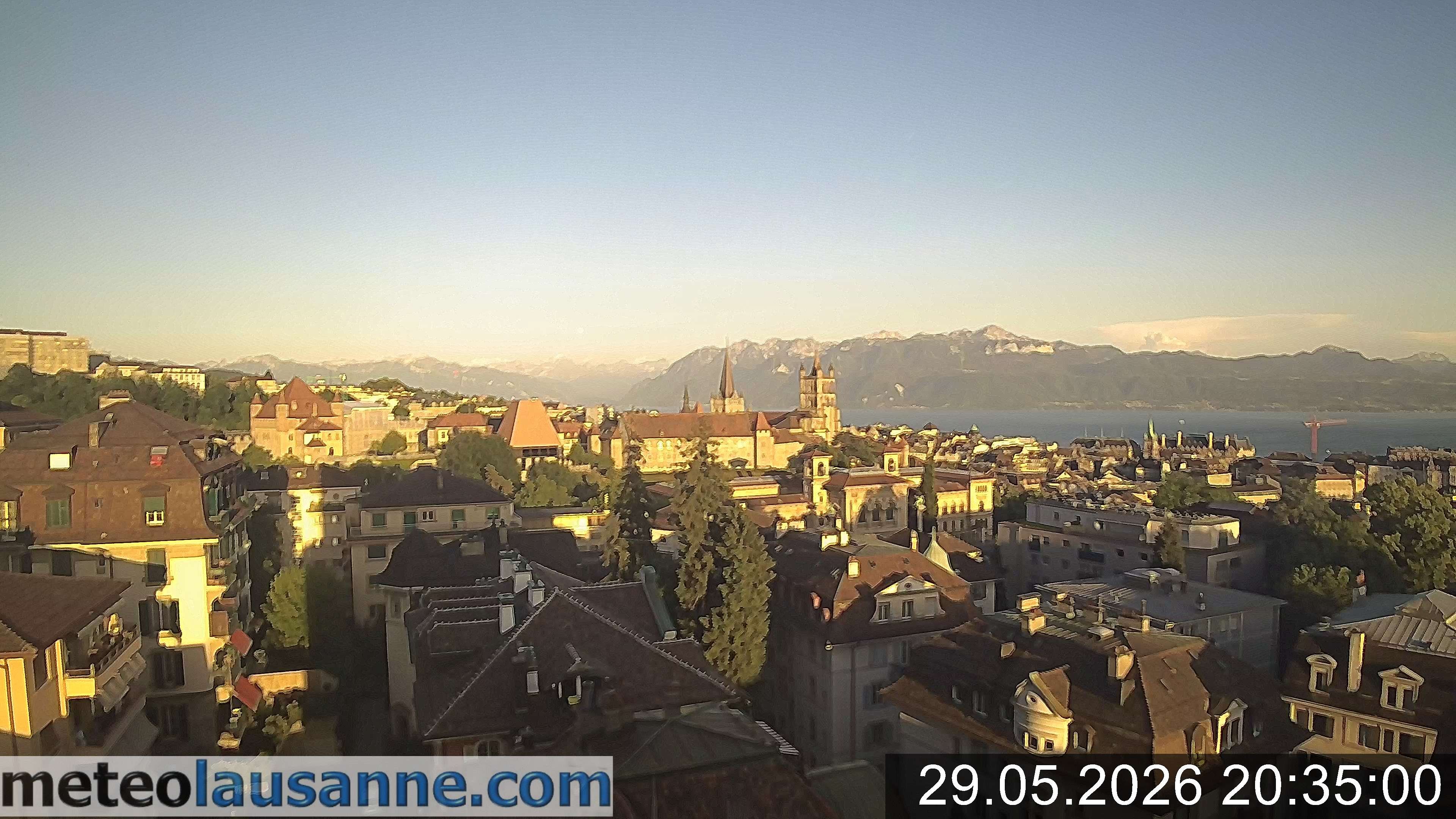 Archiv Foto Webcam Lausanne - Genfer See