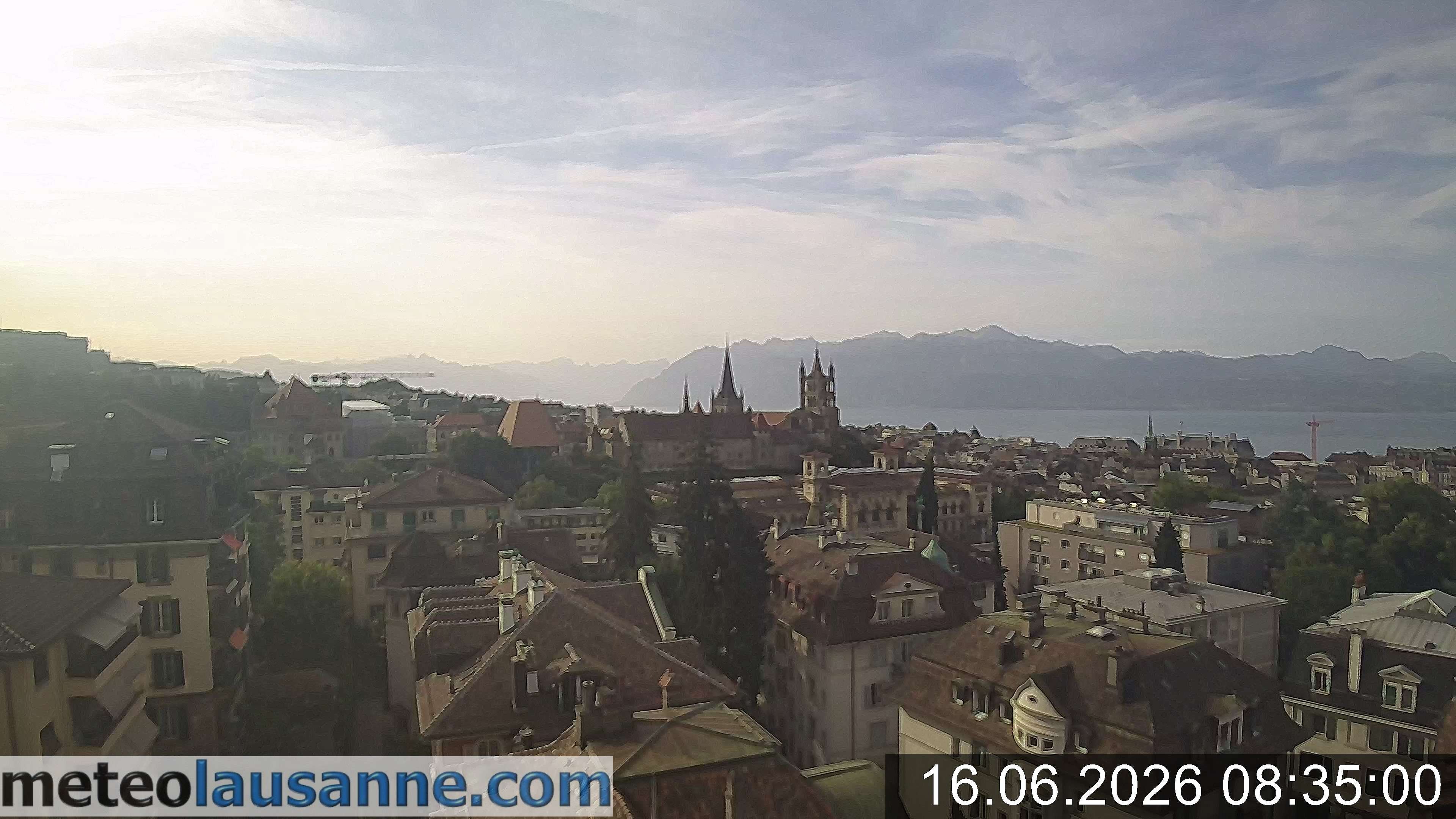 Archiv Foto Webcam Lausanne - Genfer See