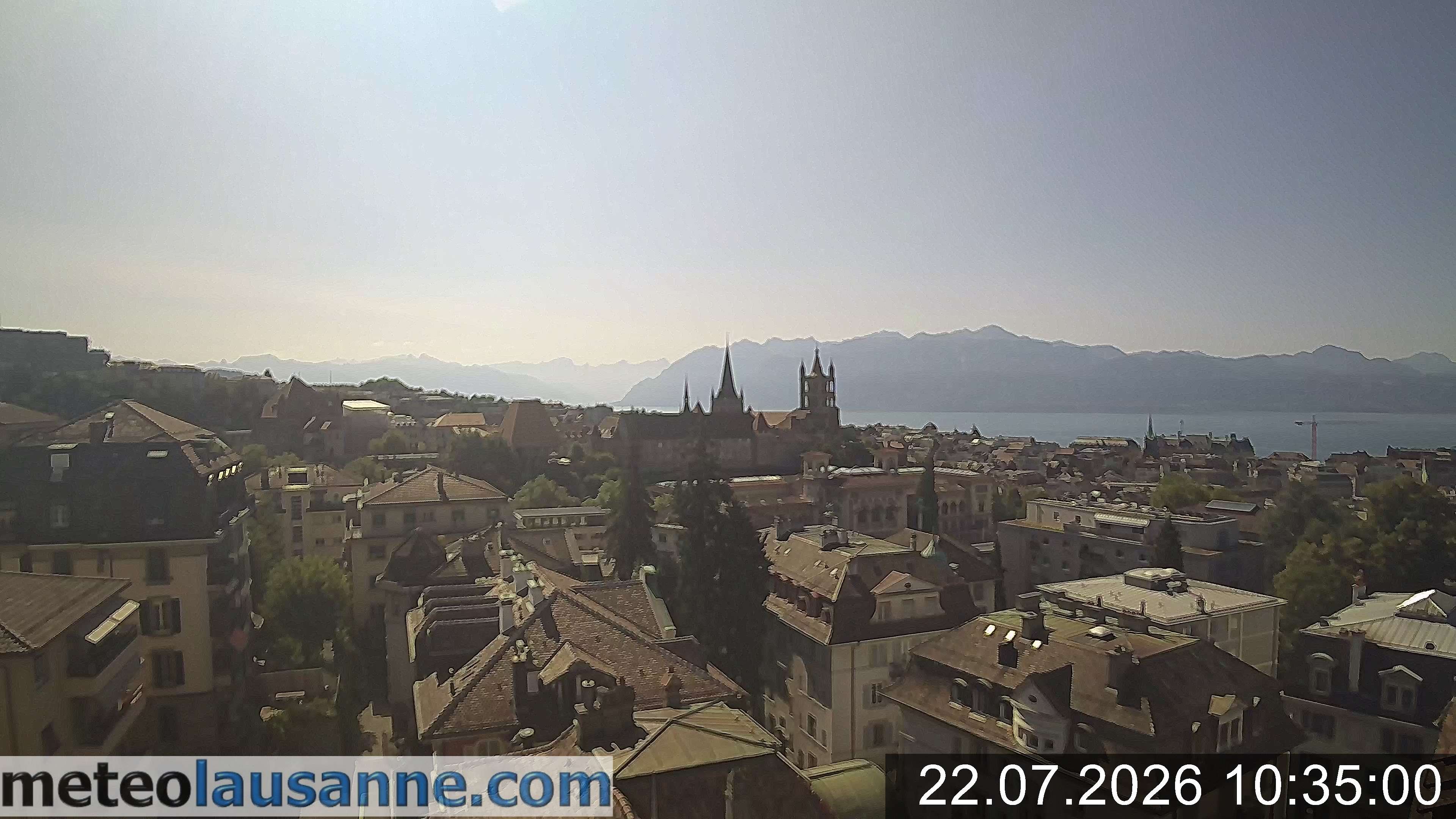 Archived image Webcam Lausanne - Lake Geneva