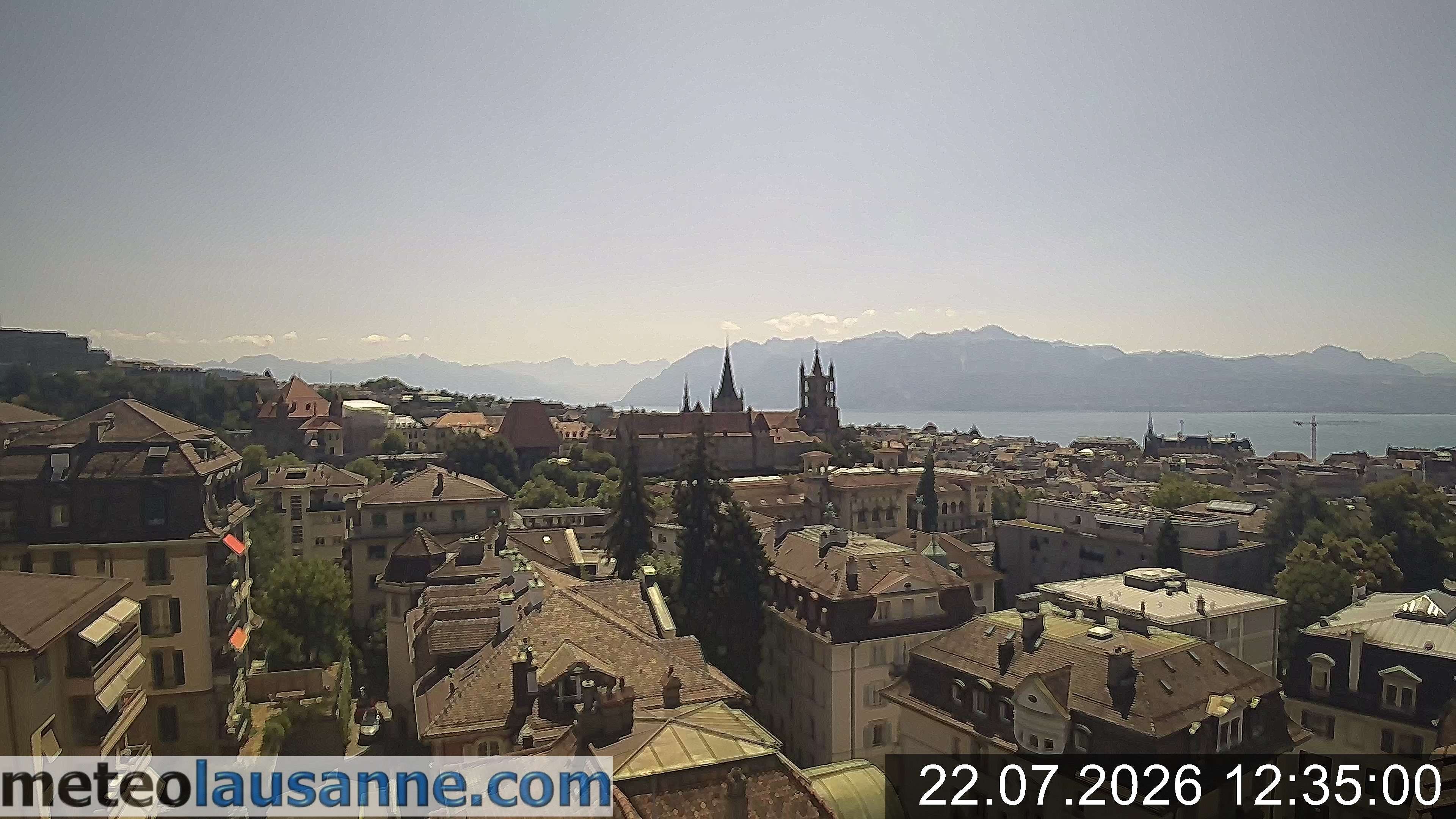Archived image Webcam Lausanne - Lake Geneva