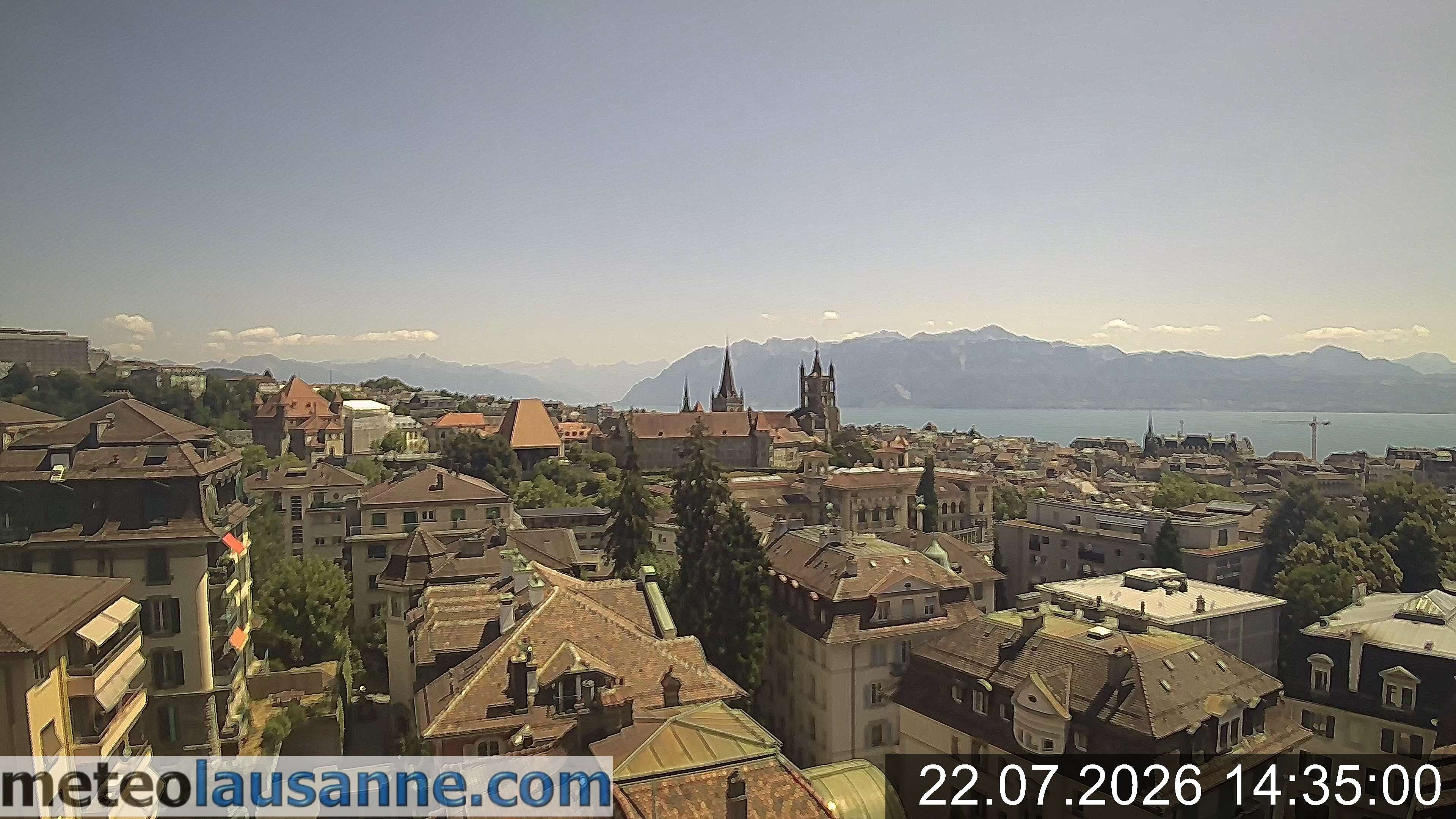 Archived image Webcam Lausanne - Lake Geneva