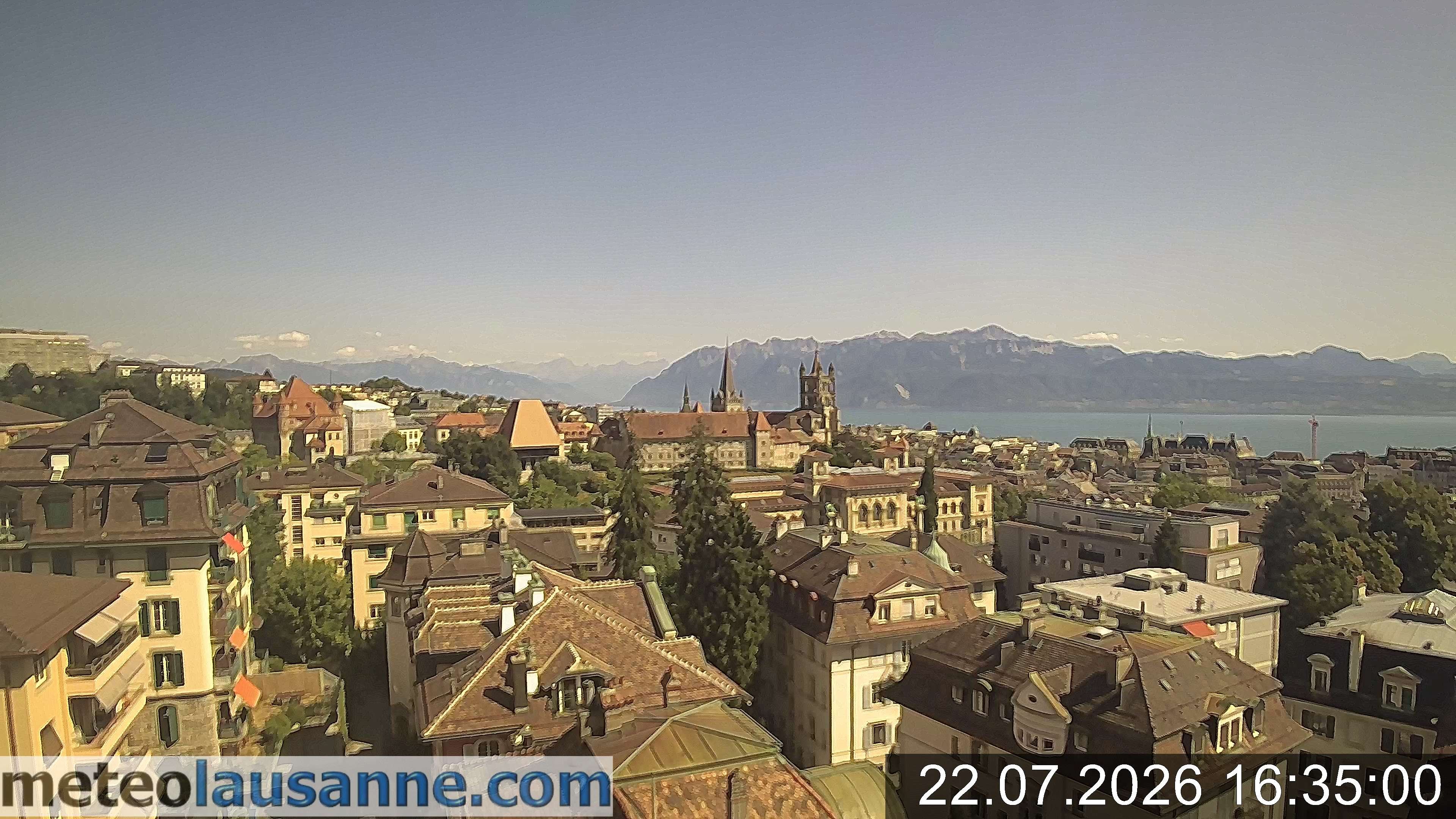 Archiv Foto Webcam Lausanne - Genfer See