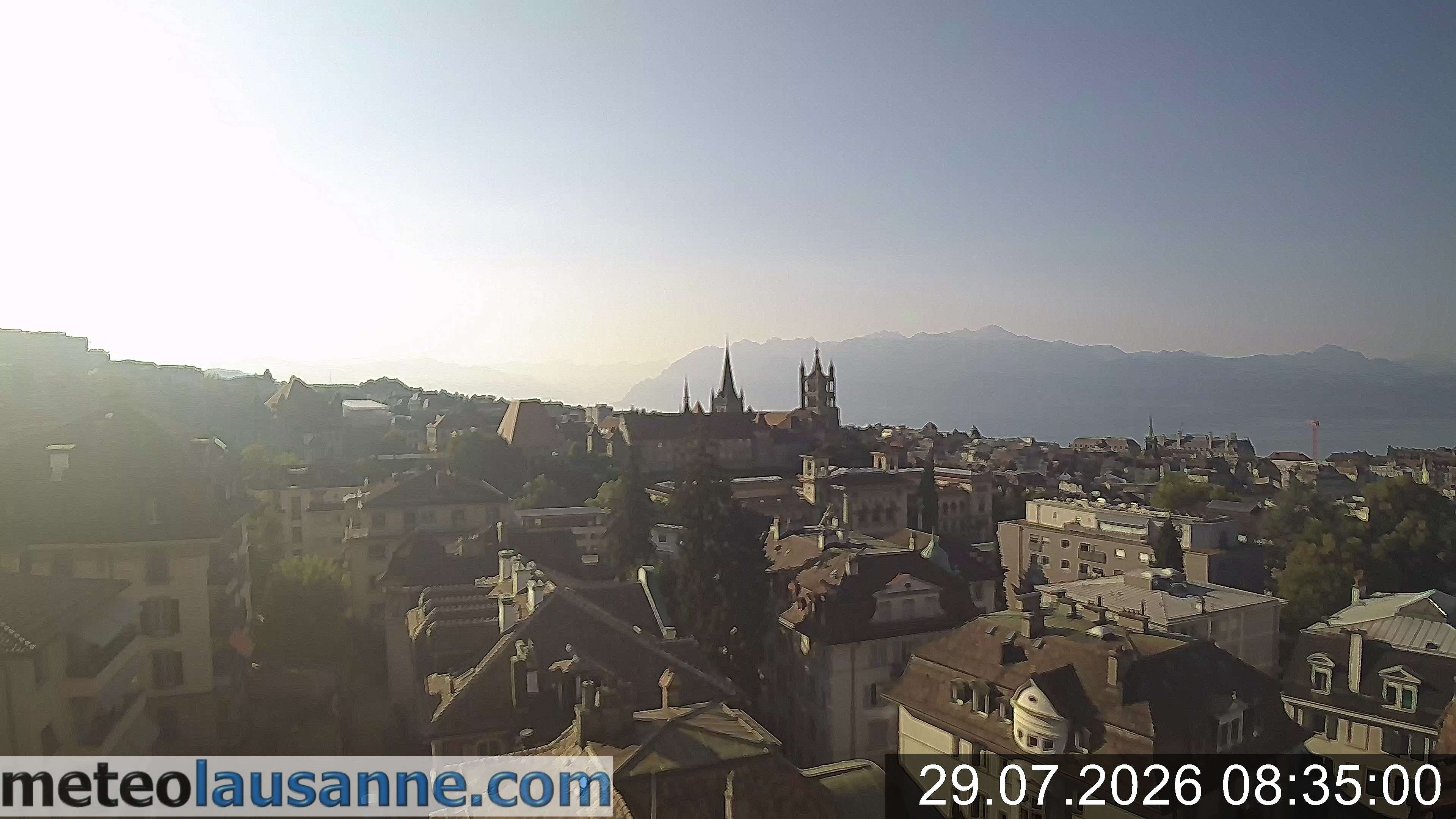 Archiv Foto Webcam Lausanne - Genfer See