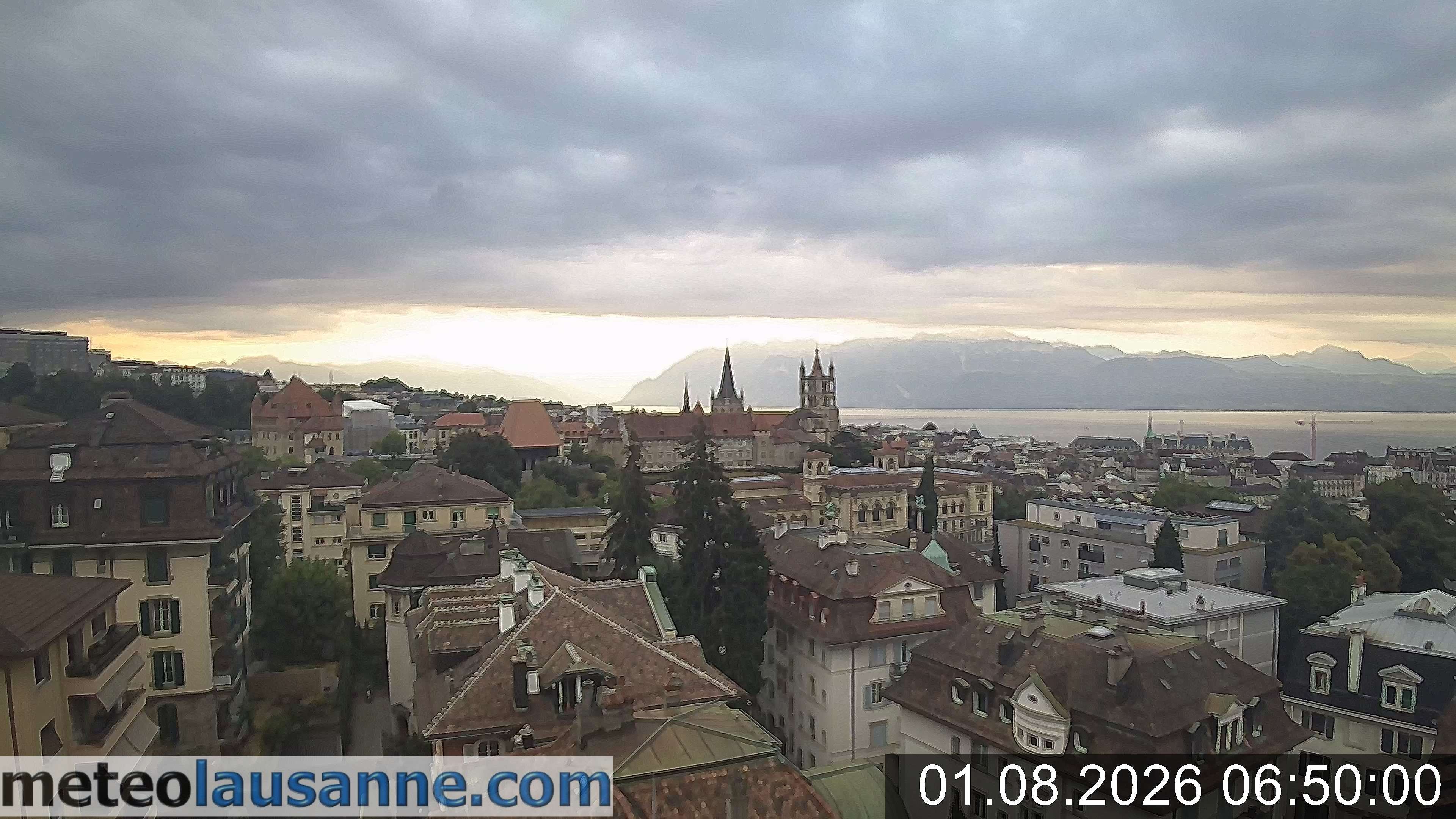 Archiv Foto Webcam Lausanne - Genfer See
