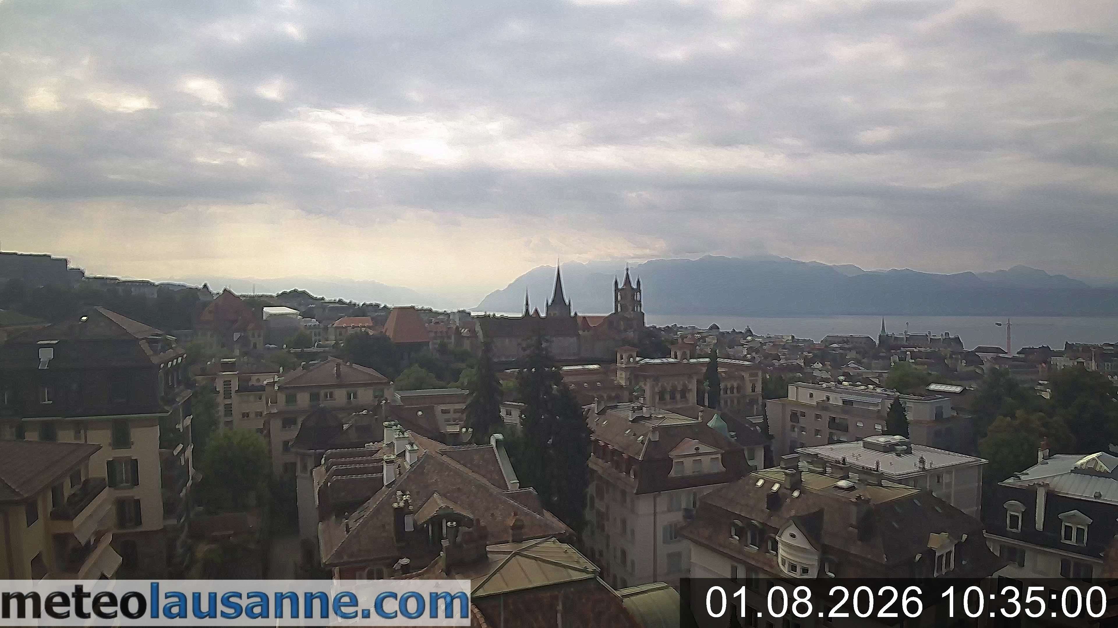 Archiv Foto Webcam Lausanne - Genfer See