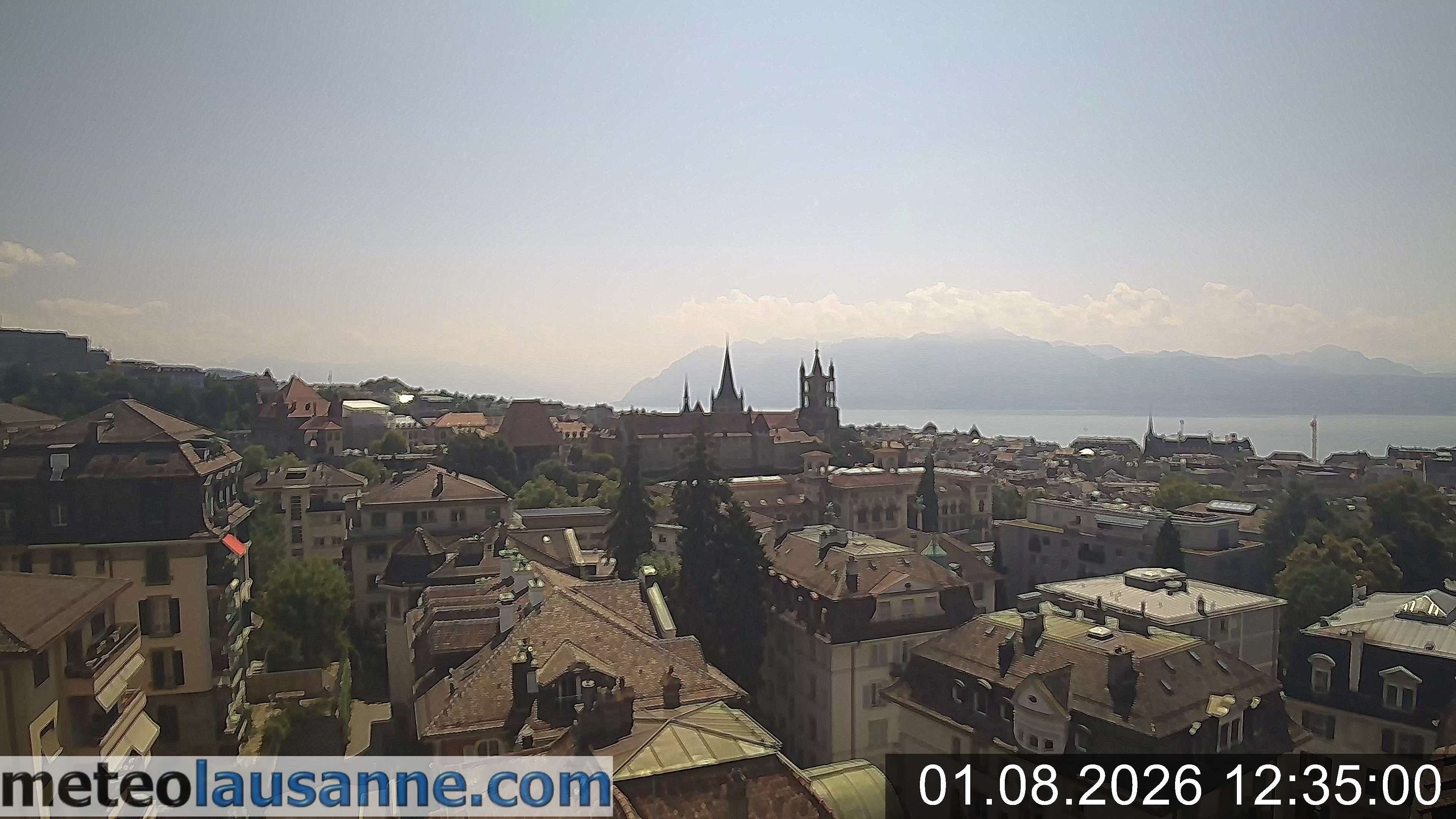 Archiv Foto Webcam Lausanne - Genfer See