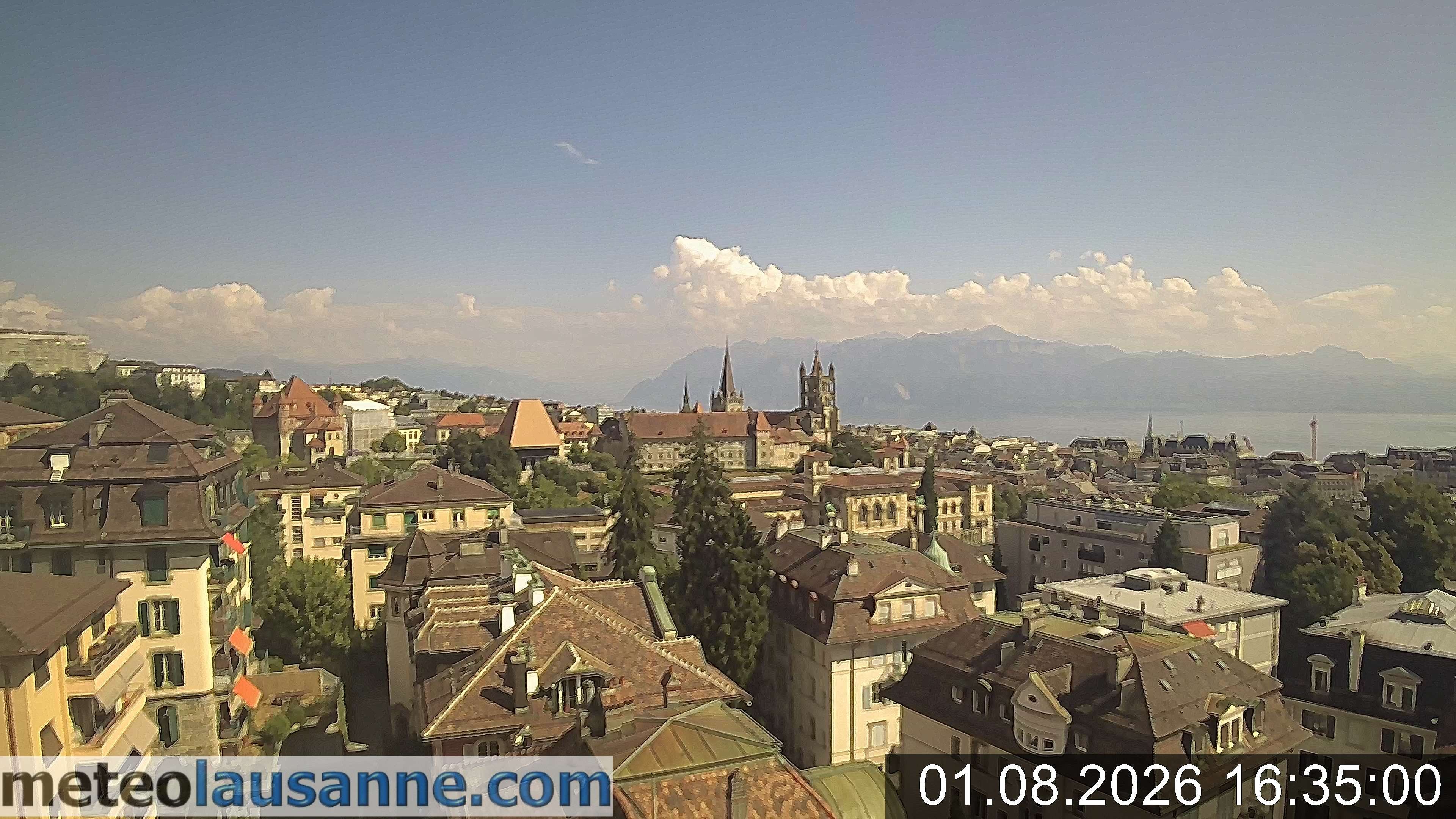 Archiv Foto Webcam Lausanne - Genfer See