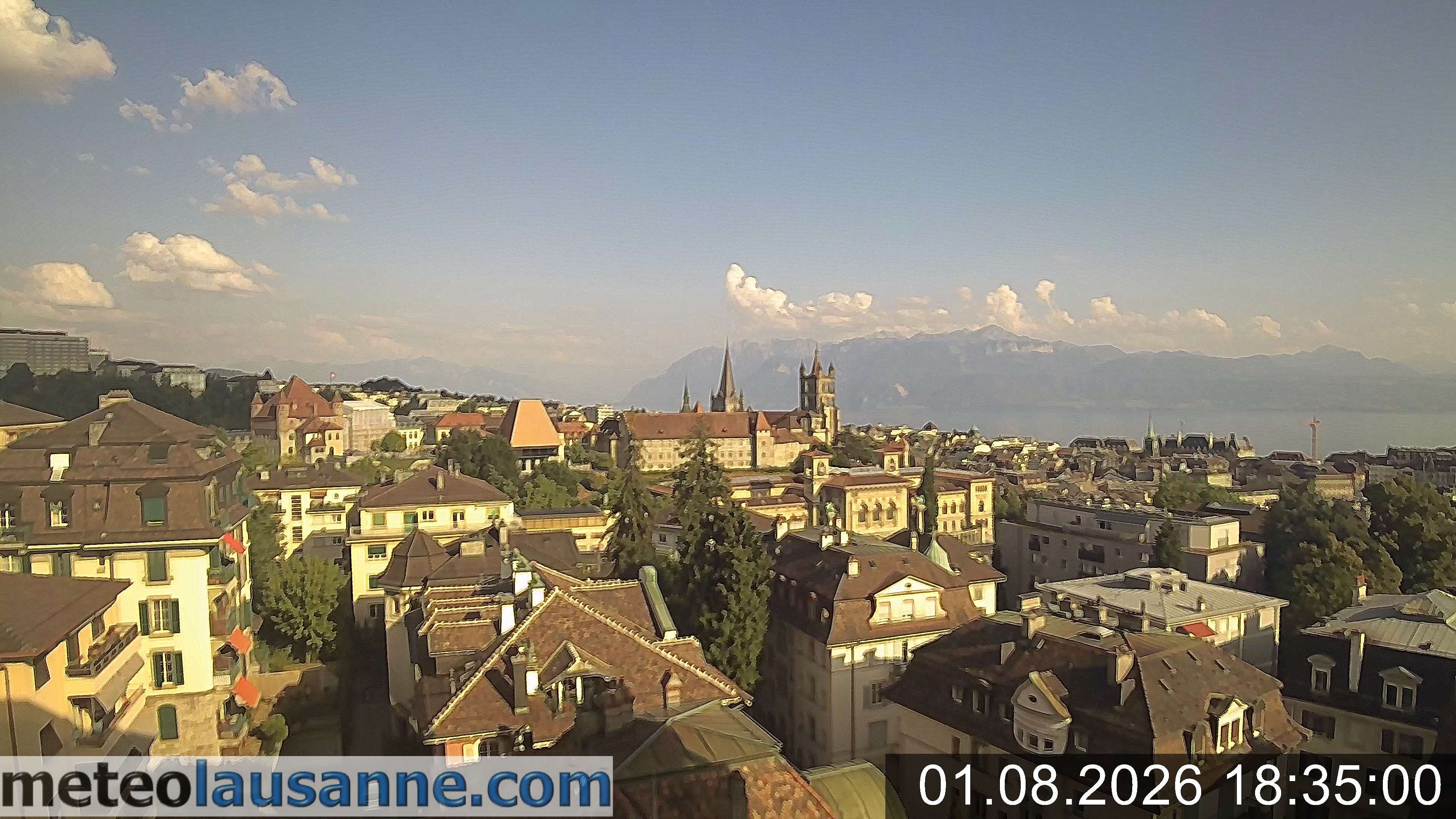 Archiv Foto Webcam Lausanne - Genfer See