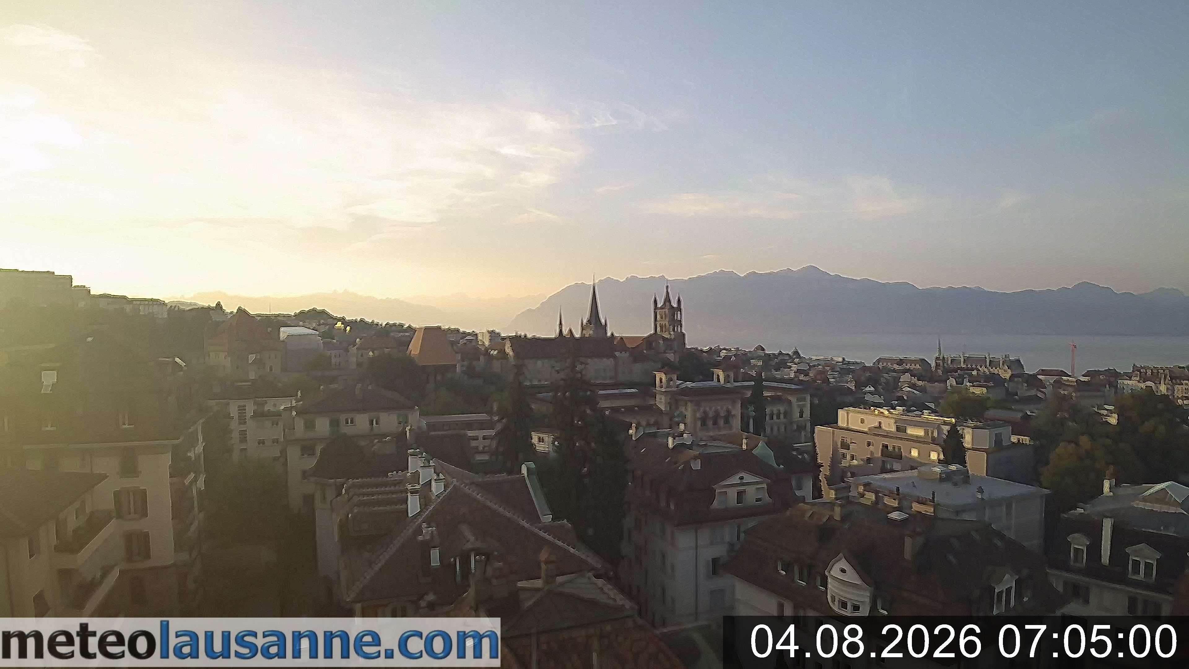 Archiv Foto Webcam Lausanne - Genfer See