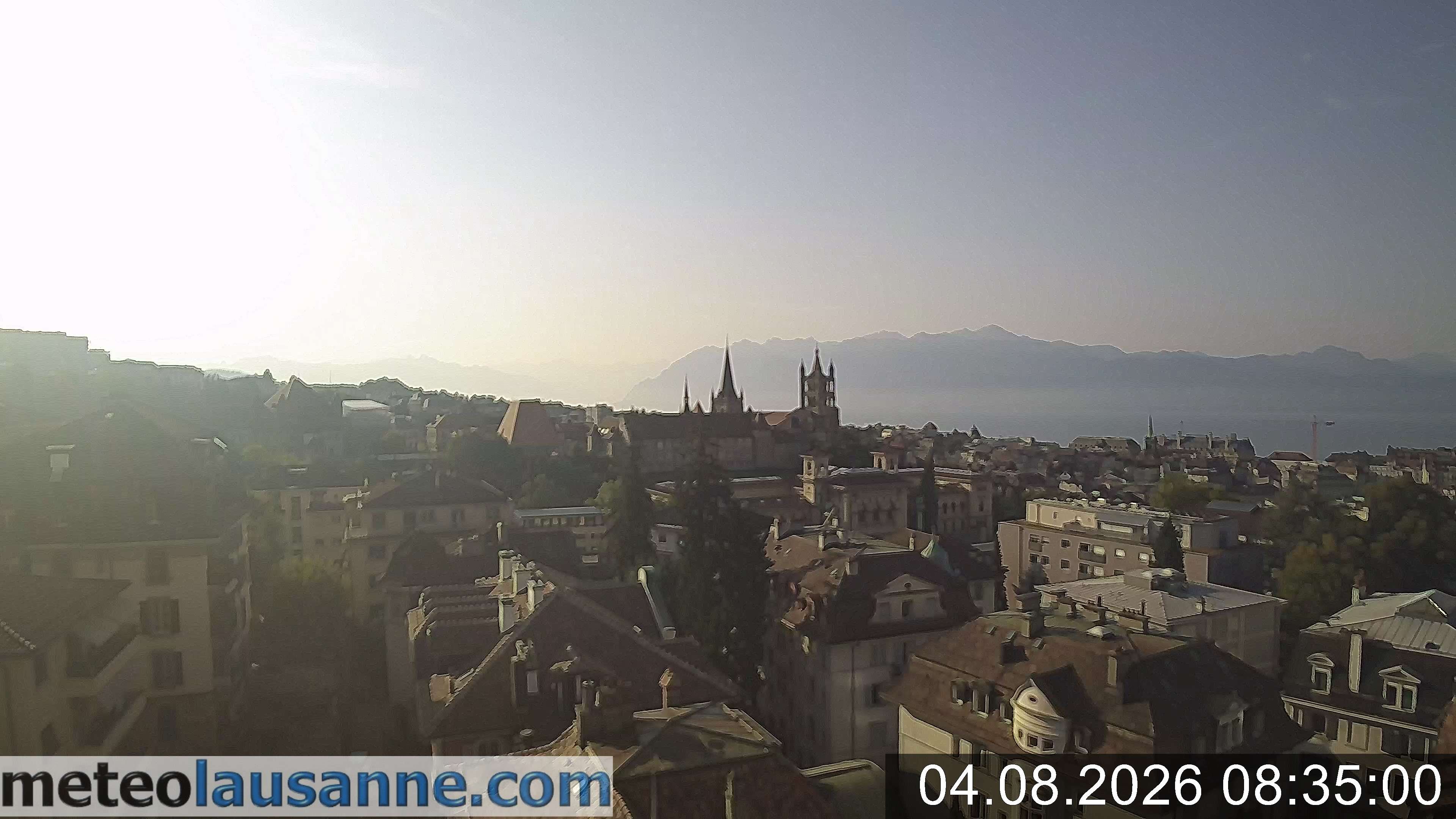 Archiv Foto Webcam Lausanne - Genfer See