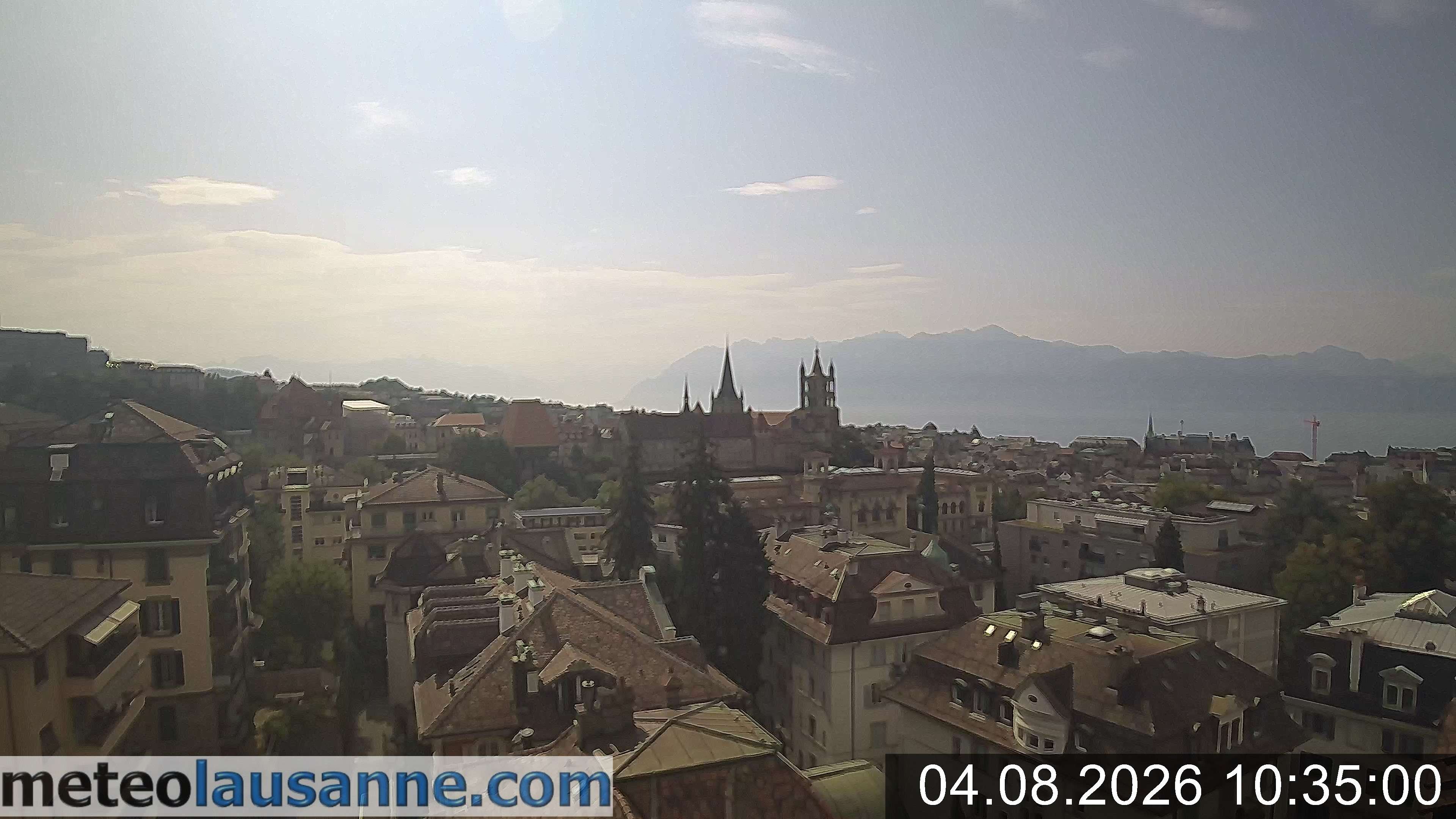 Archiv Foto Webcam Lausanne - Genfer See
