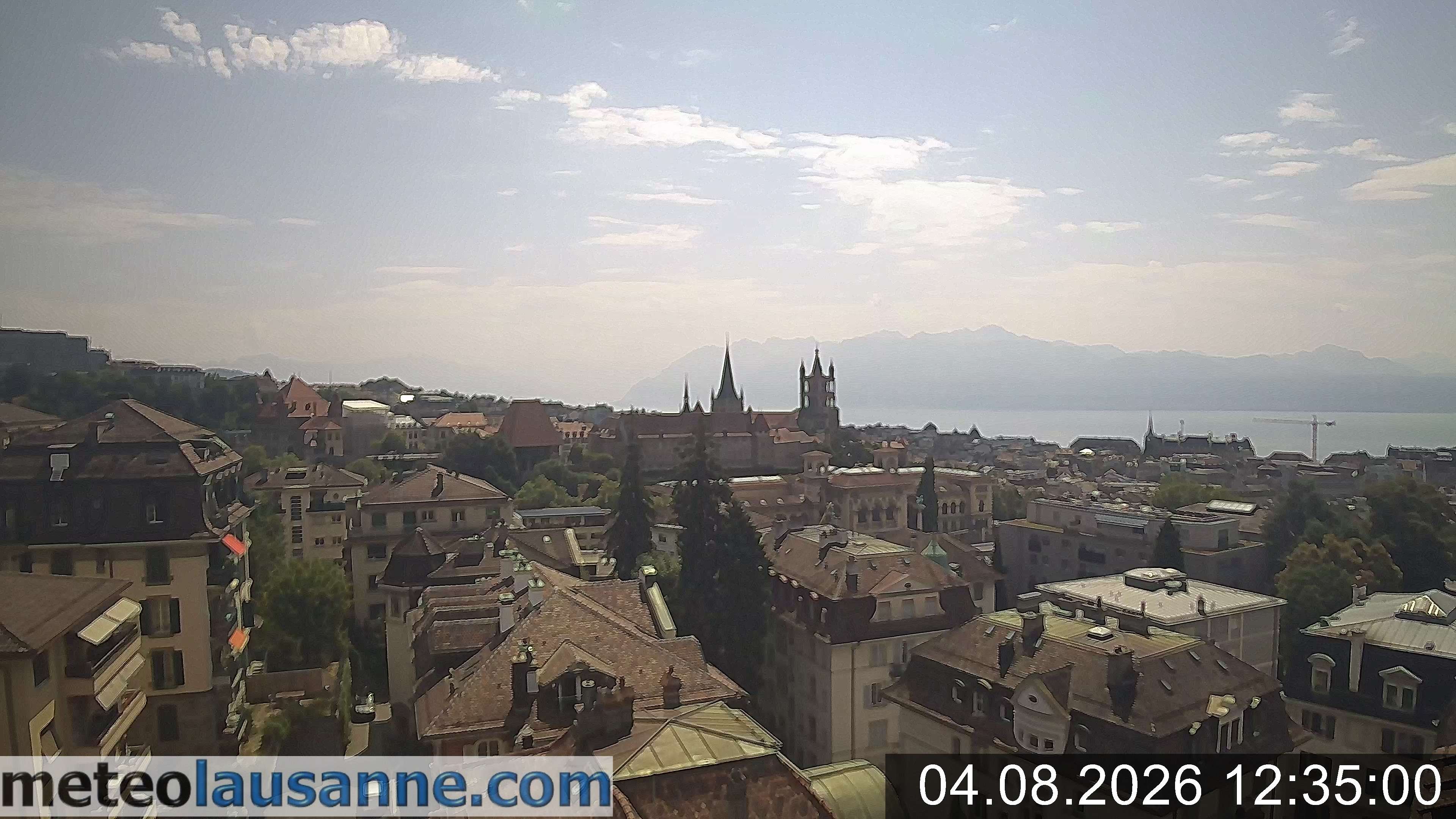 Archiv Foto Webcam Lausanne - Genfer See