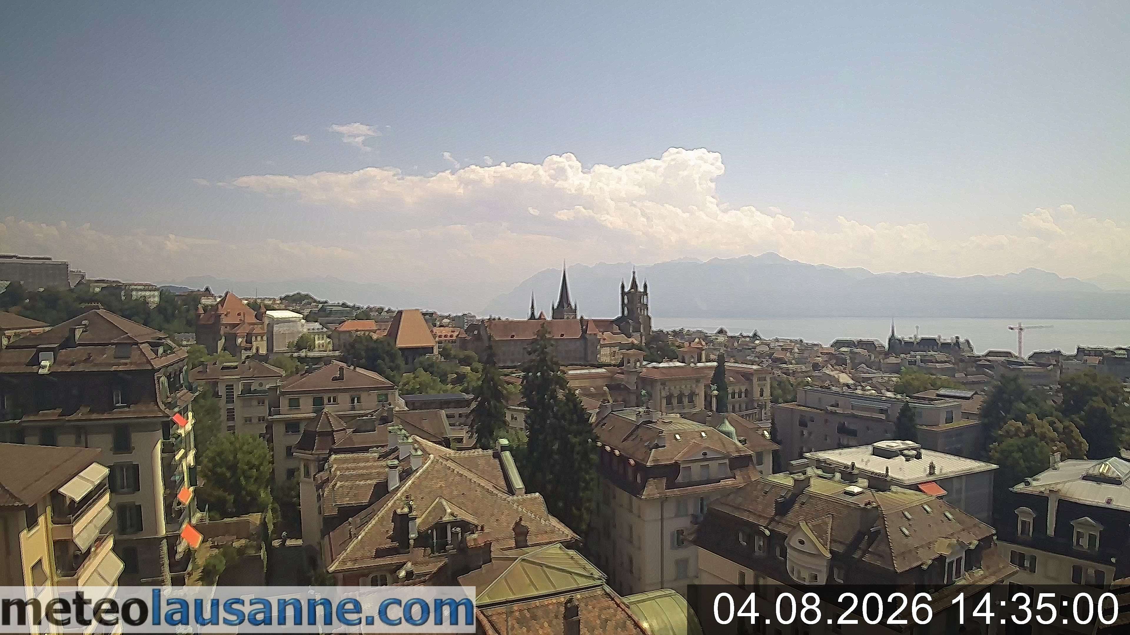 Archiv Foto Webcam Lausanne - Genfer See