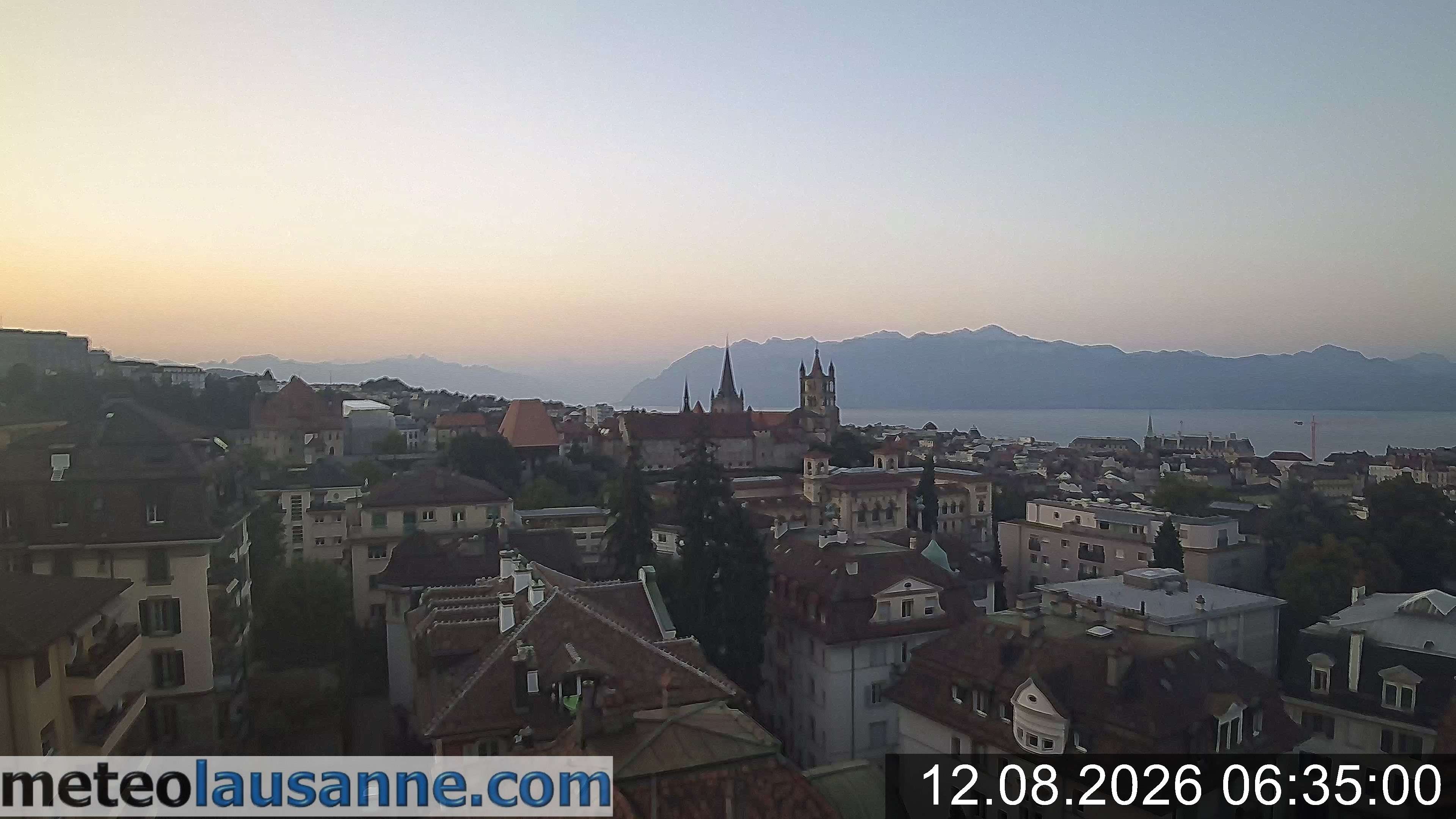 Archiv Foto Webcam Lausanne - Genfer See