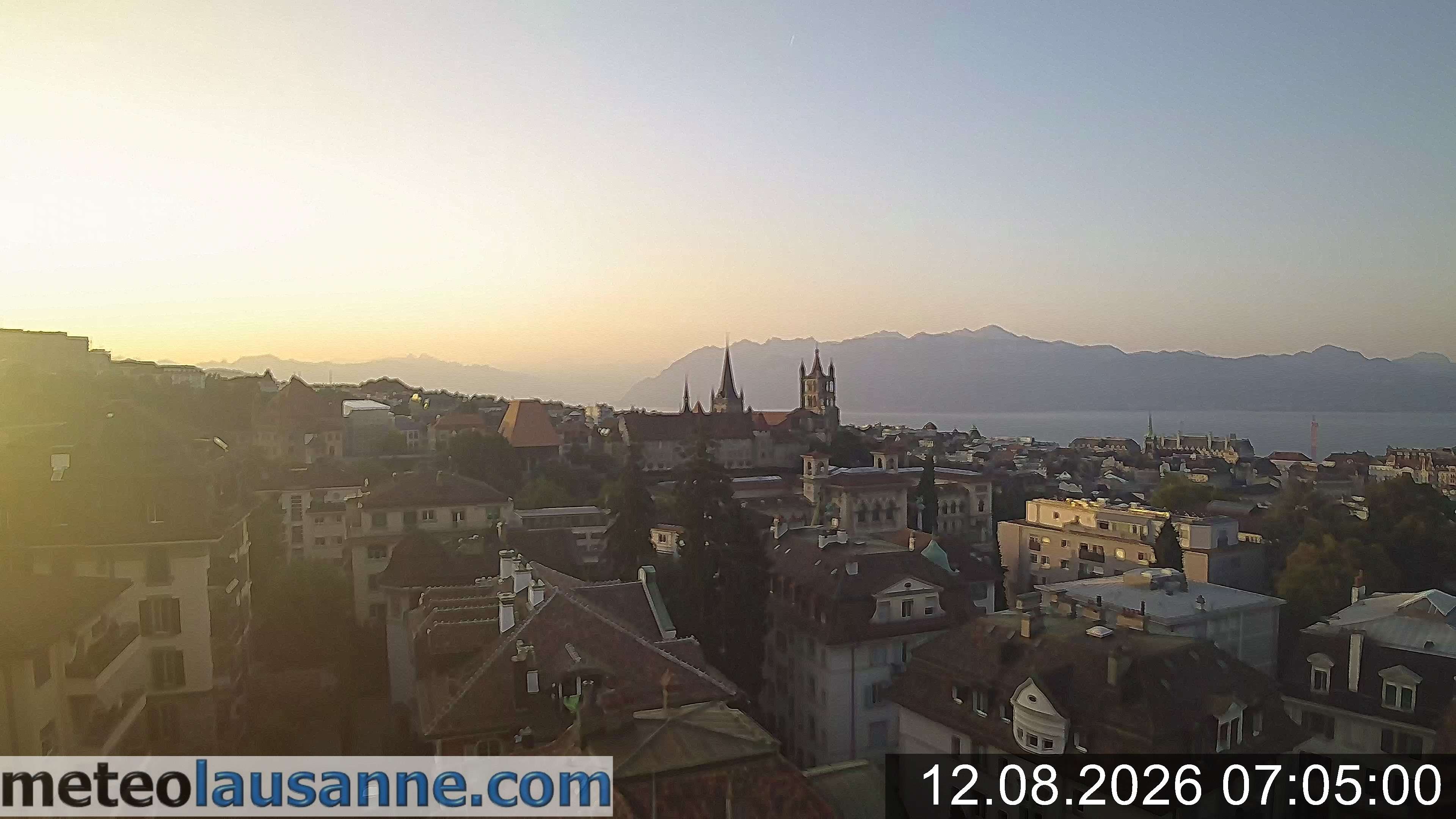 Archiv Foto Webcam Lausanne - Genfer See