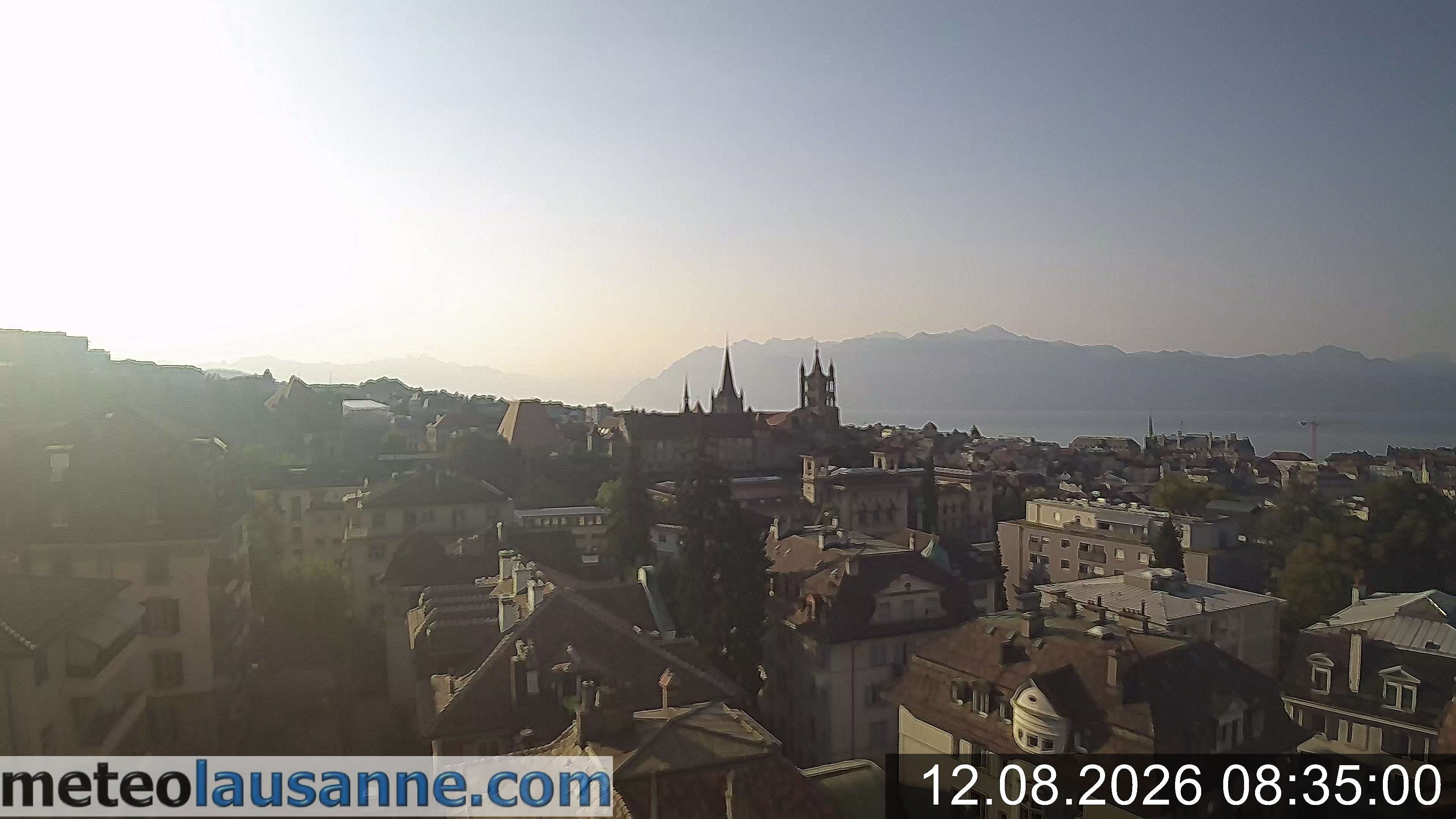Archiv Foto Webcam Lausanne - Genfer See